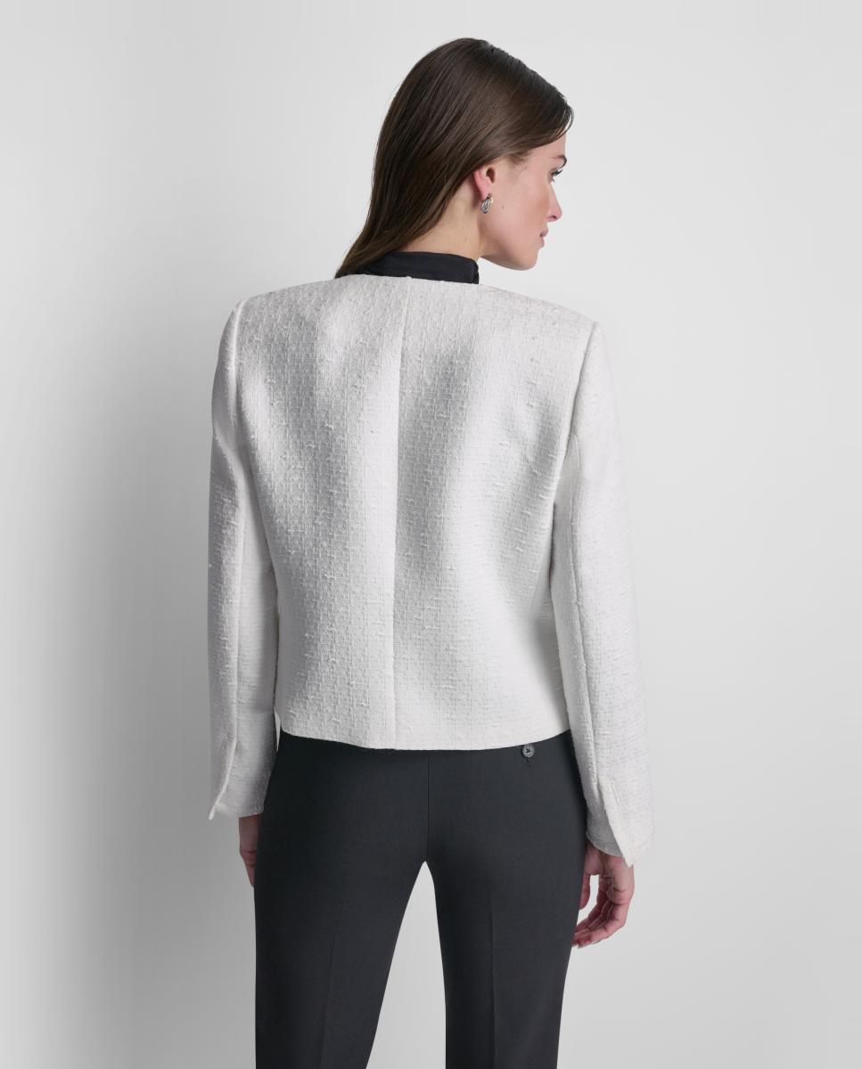 Casaco de tweed Creme-3