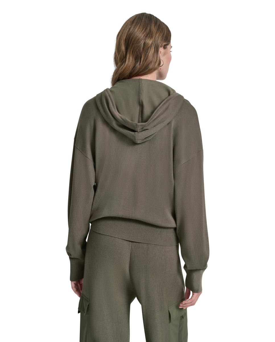 Sweatshirt de Malha com Manga Comprida Verde-militar-4