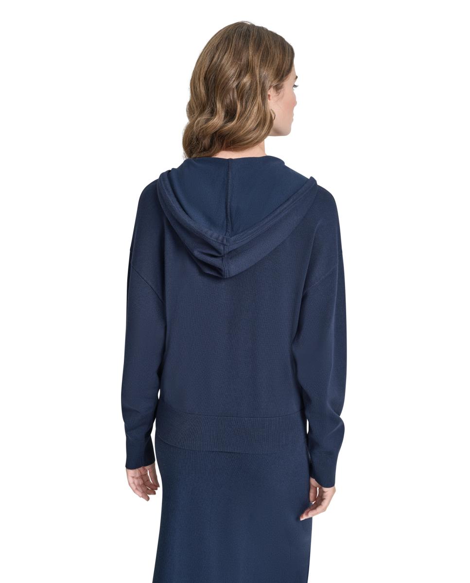 Sweatshirt de Malha com Manga Comprida Azul-marinho-4