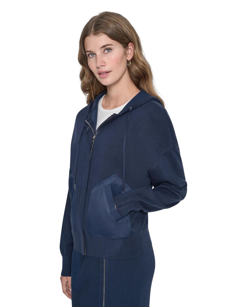 Sweatshirt de Malha com Manga Comprida Azul-marinho-5