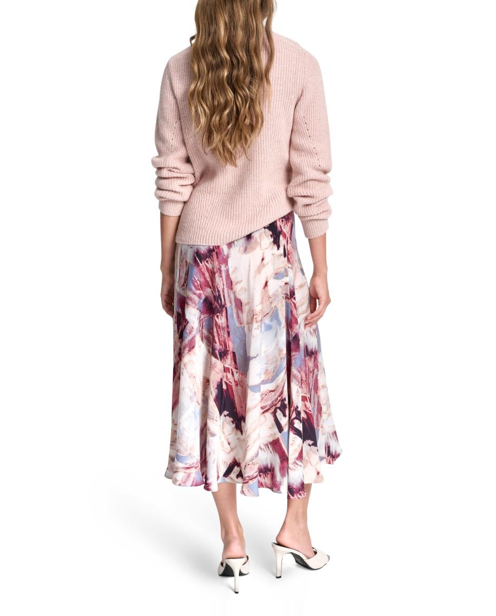 Saia Fluida com Estampado Abstrato Multicolor-3