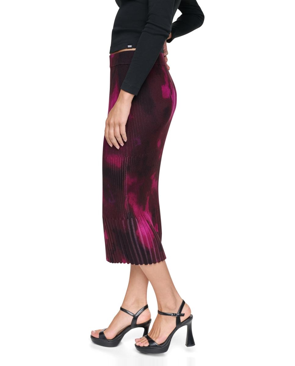 Saia midi de malha Multicolor-4