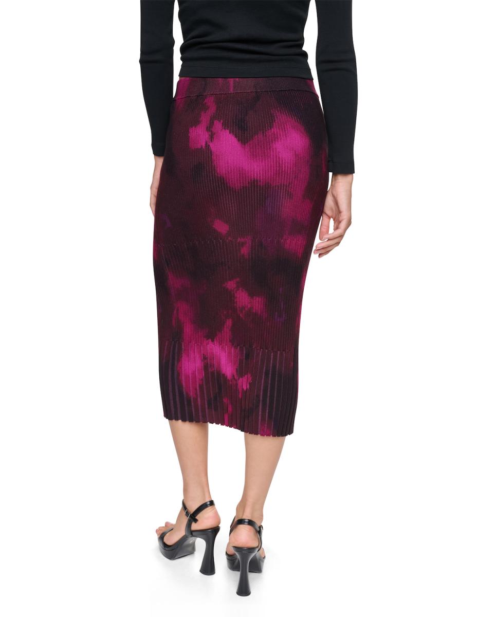 Saia midi de malha Multicolor-5
