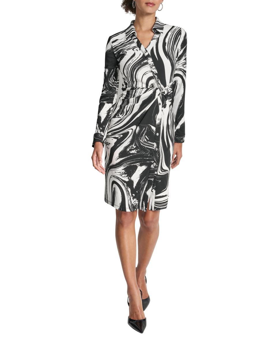 Vestido camiseiro midi Multicolor-2