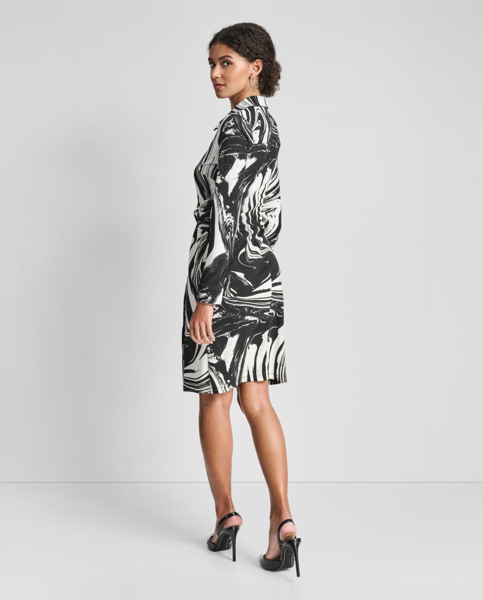 Vestido camiseiro midi Multicolor-7