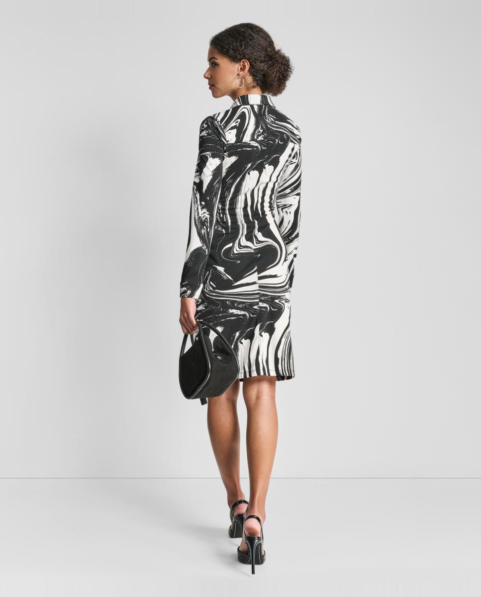Vestido camiseiro midi Multicolor-8