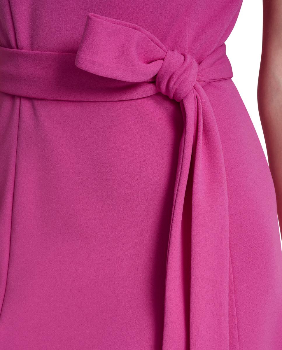 Vestido midi fluido Rosa-3