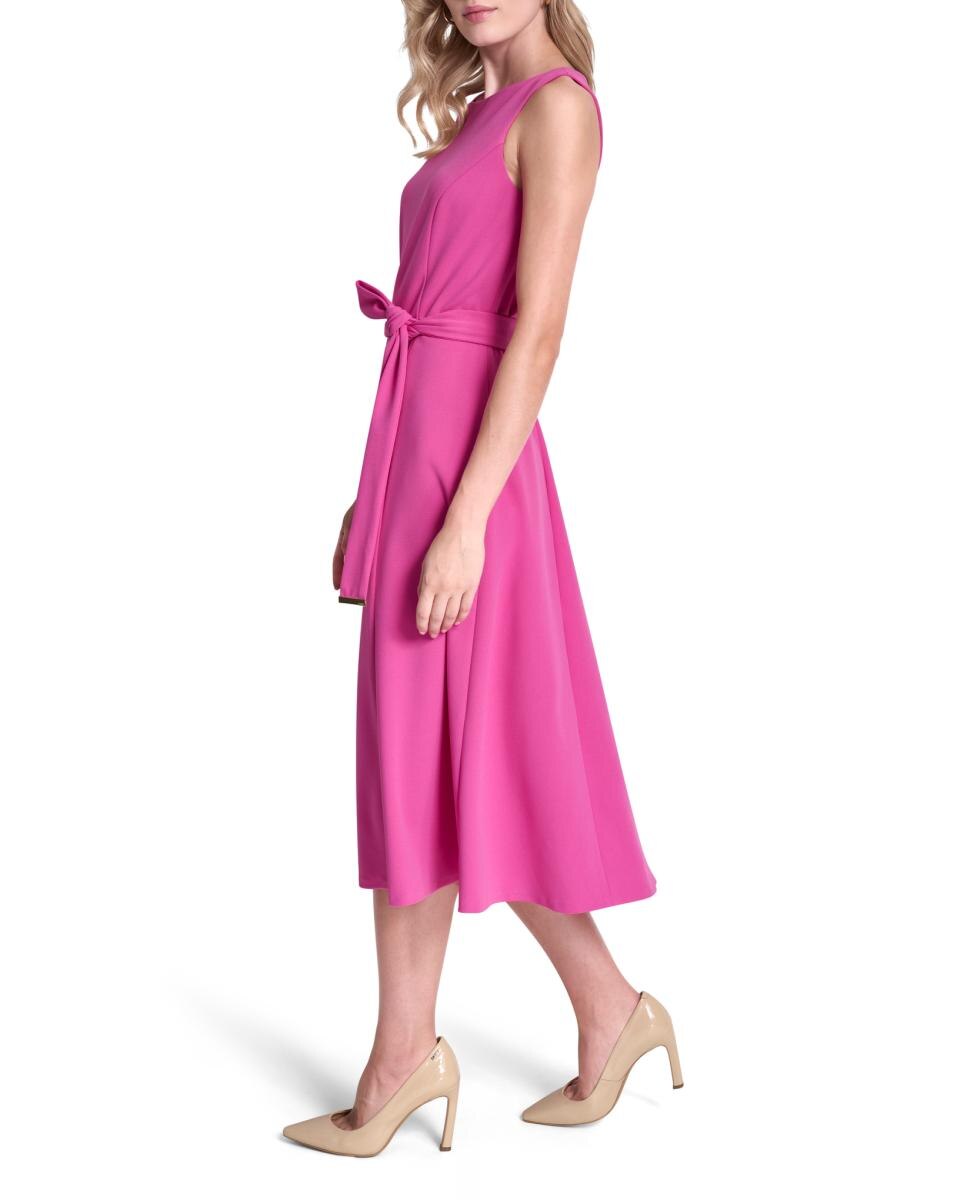 Vestido midi fluido Rosa-5
