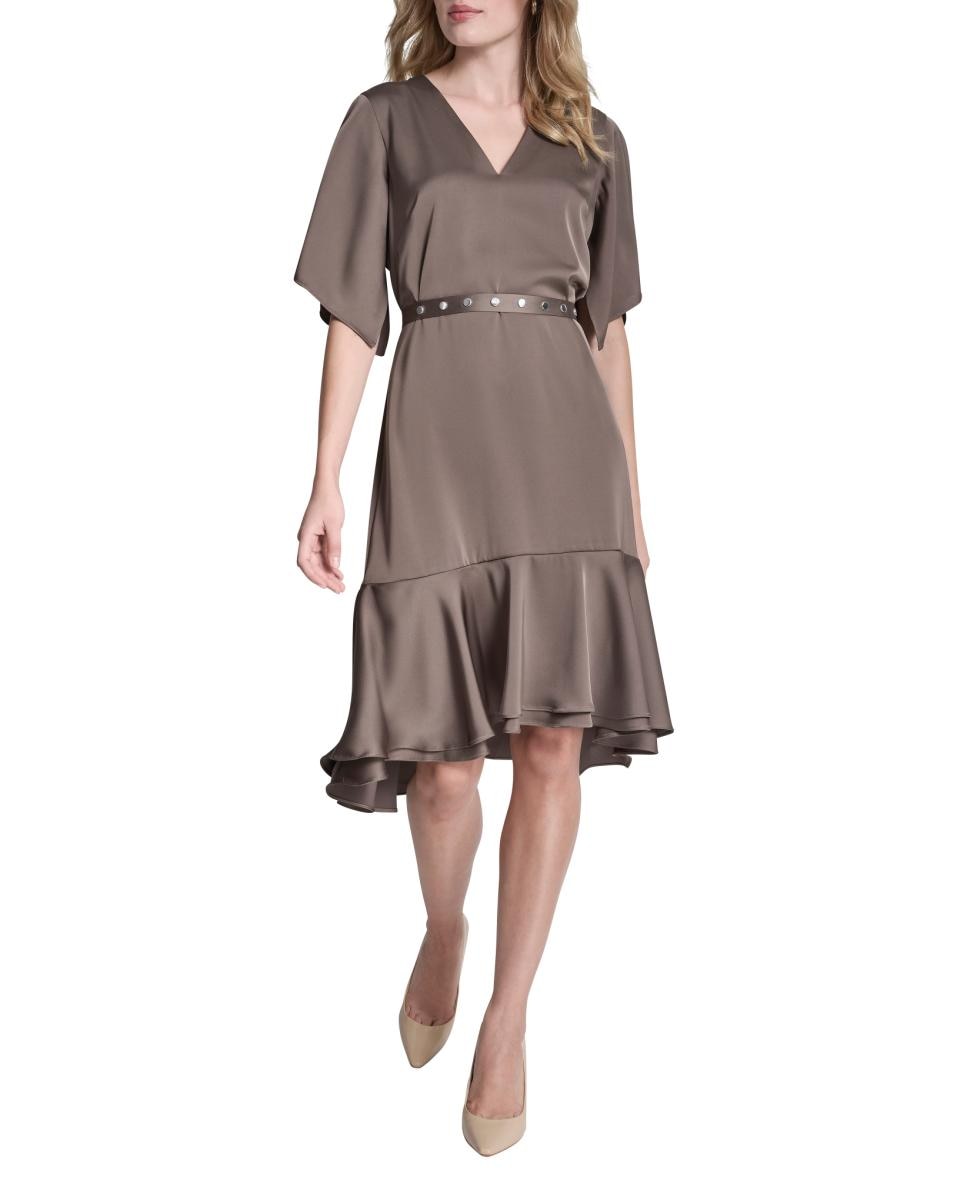 Imagem 0 de Vestido Fluido Acetinado