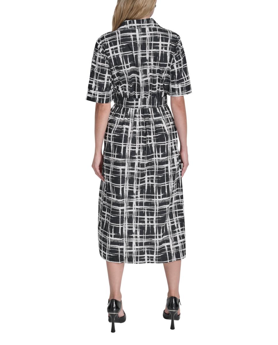 Vestido camiseiro midi Multicolor-3