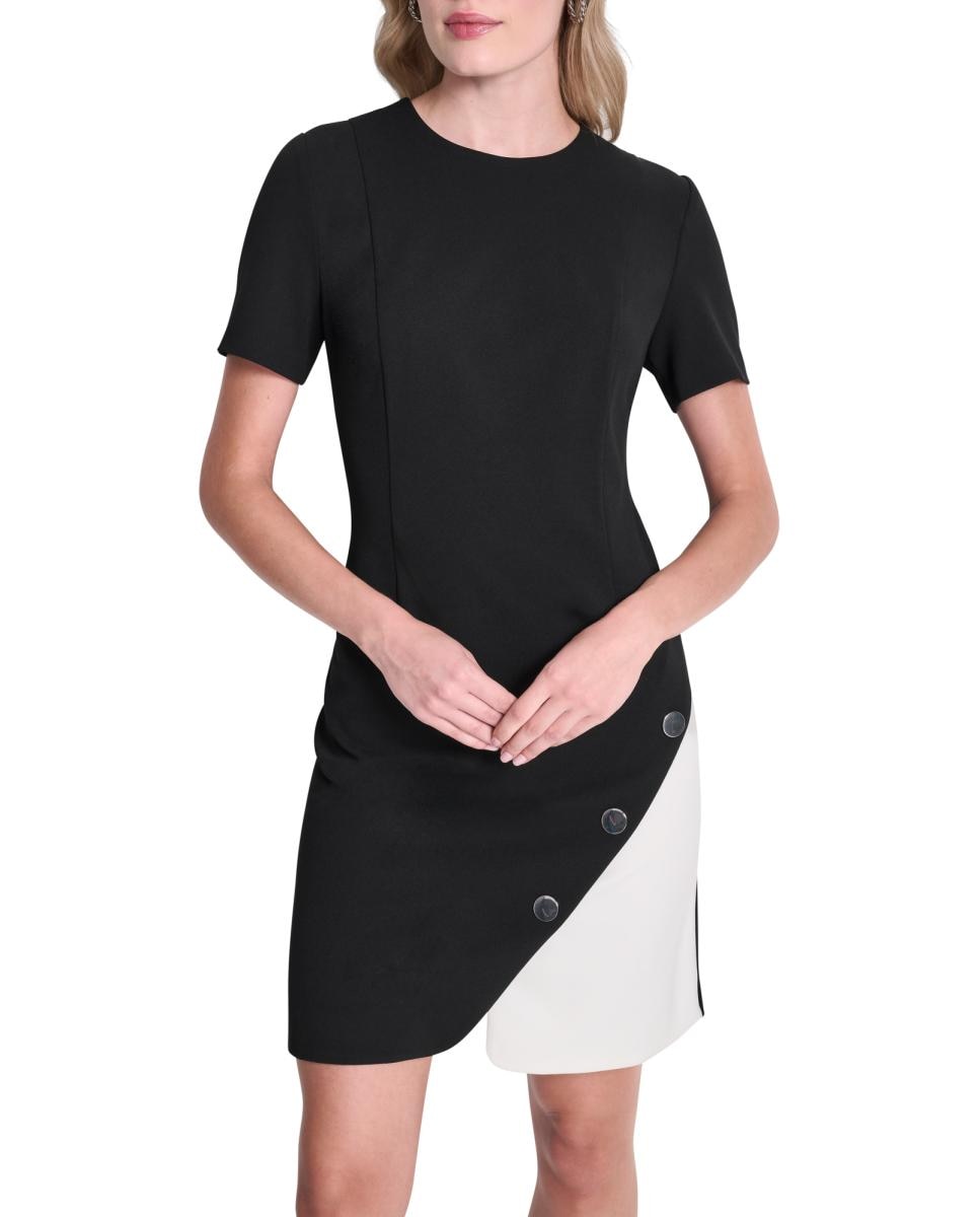 Vestido Curto com Detalhe de Tachas Multicolor-4