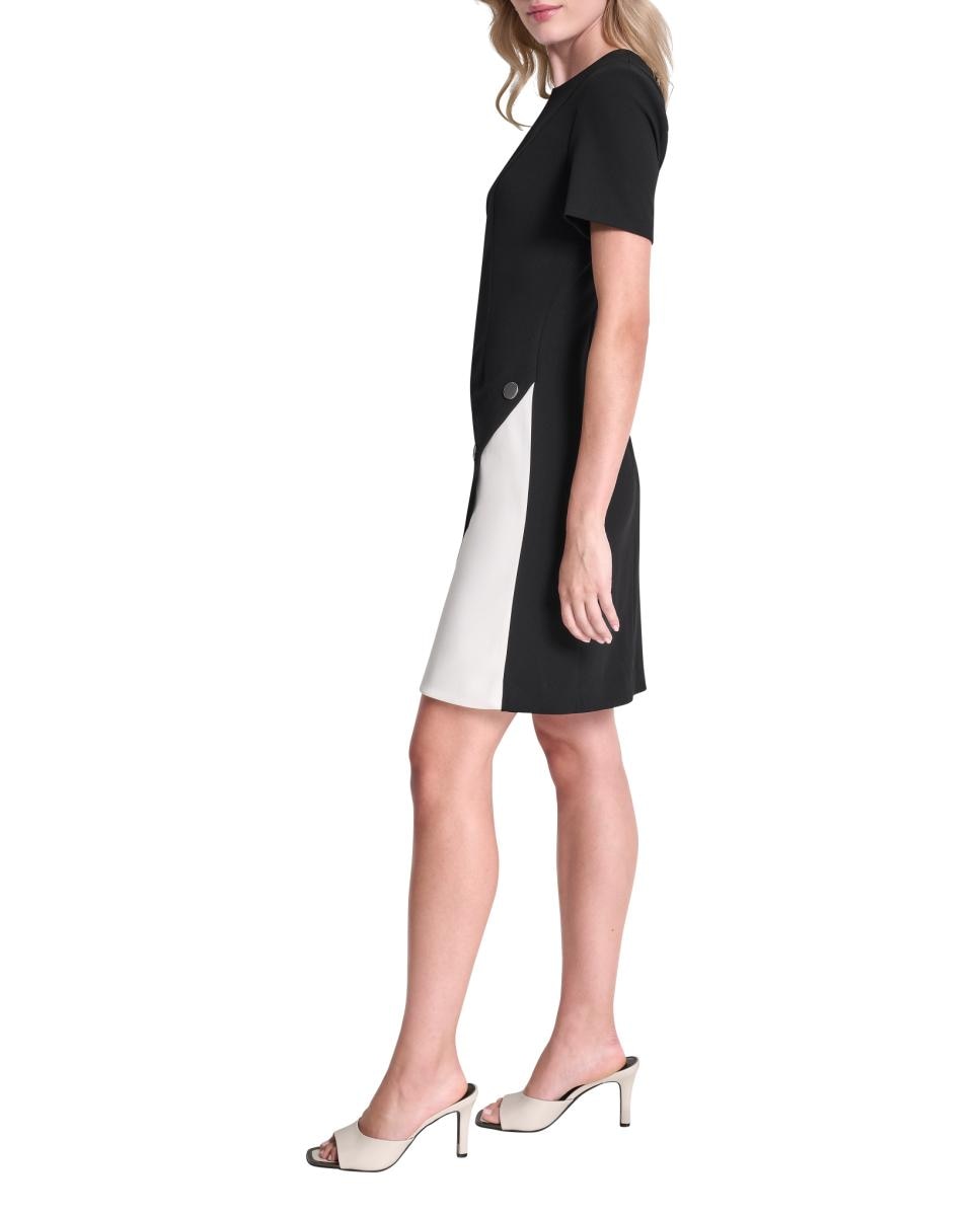 Vestido Curto com Detalhe de Tachas Multicolor-5