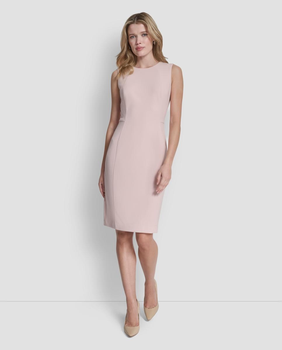 Vestido curto sem mangas Rosa-1