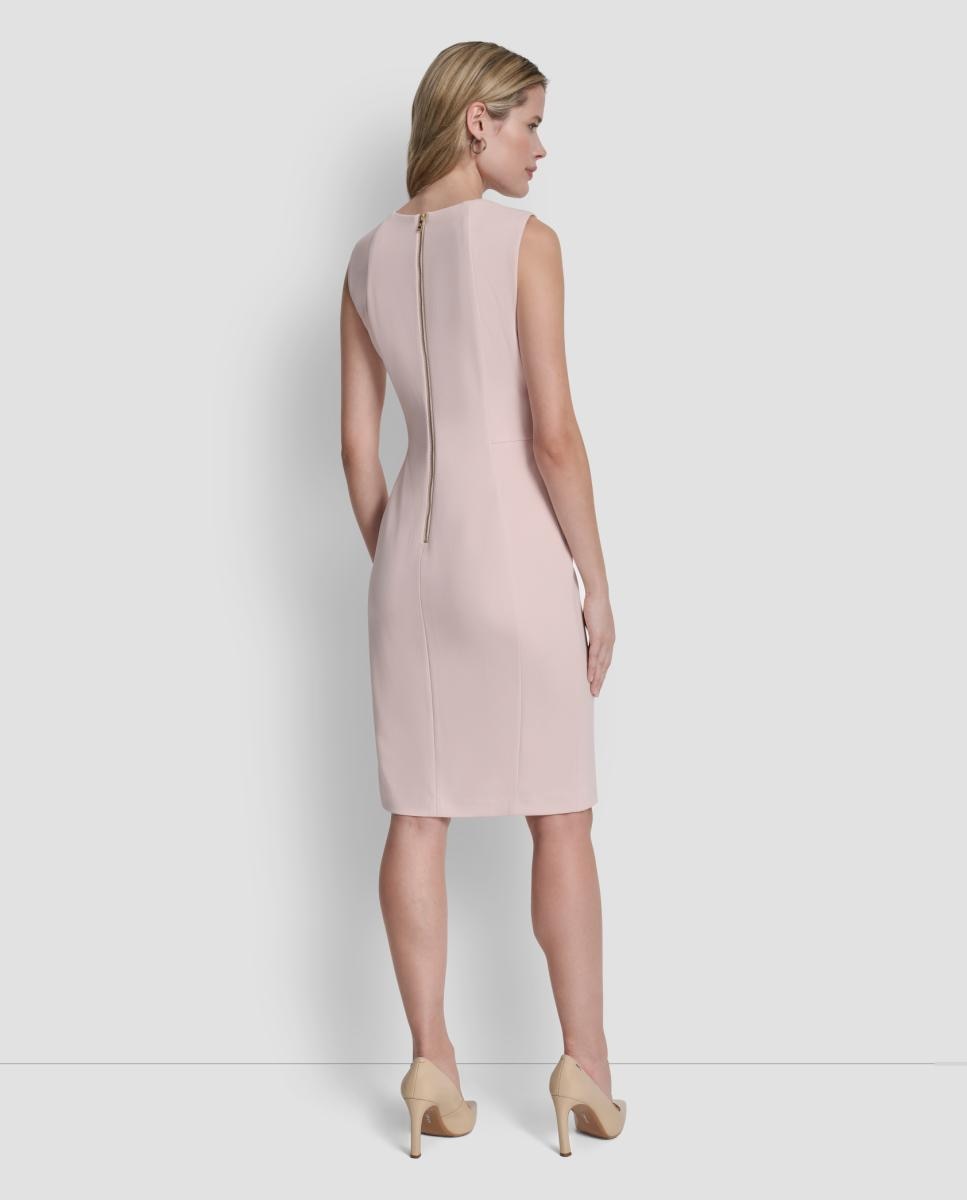 Vestido curto sem mangas Rosa-2