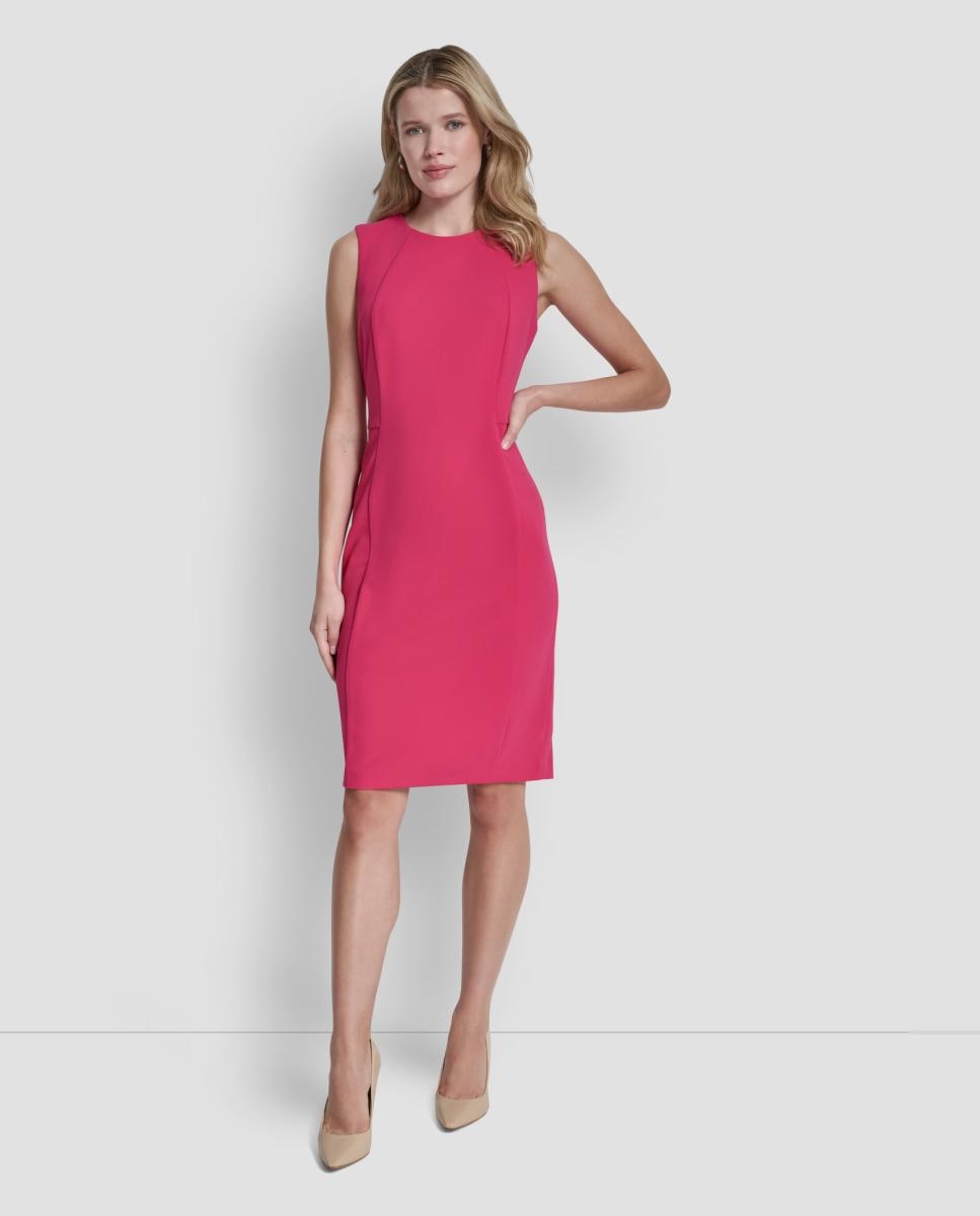 Vestido curto sem mangas Rosa-1