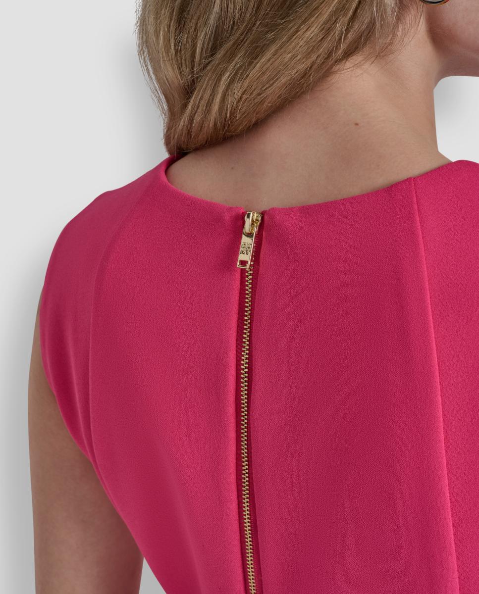 Vestido curto sem mangas Rosa-2