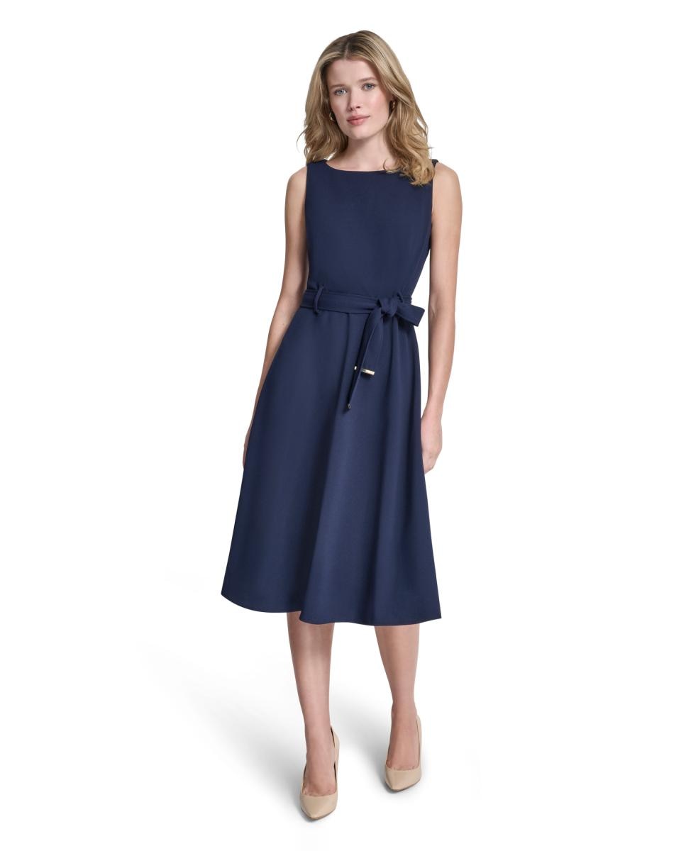 Vestido curto fluido Azul-1
