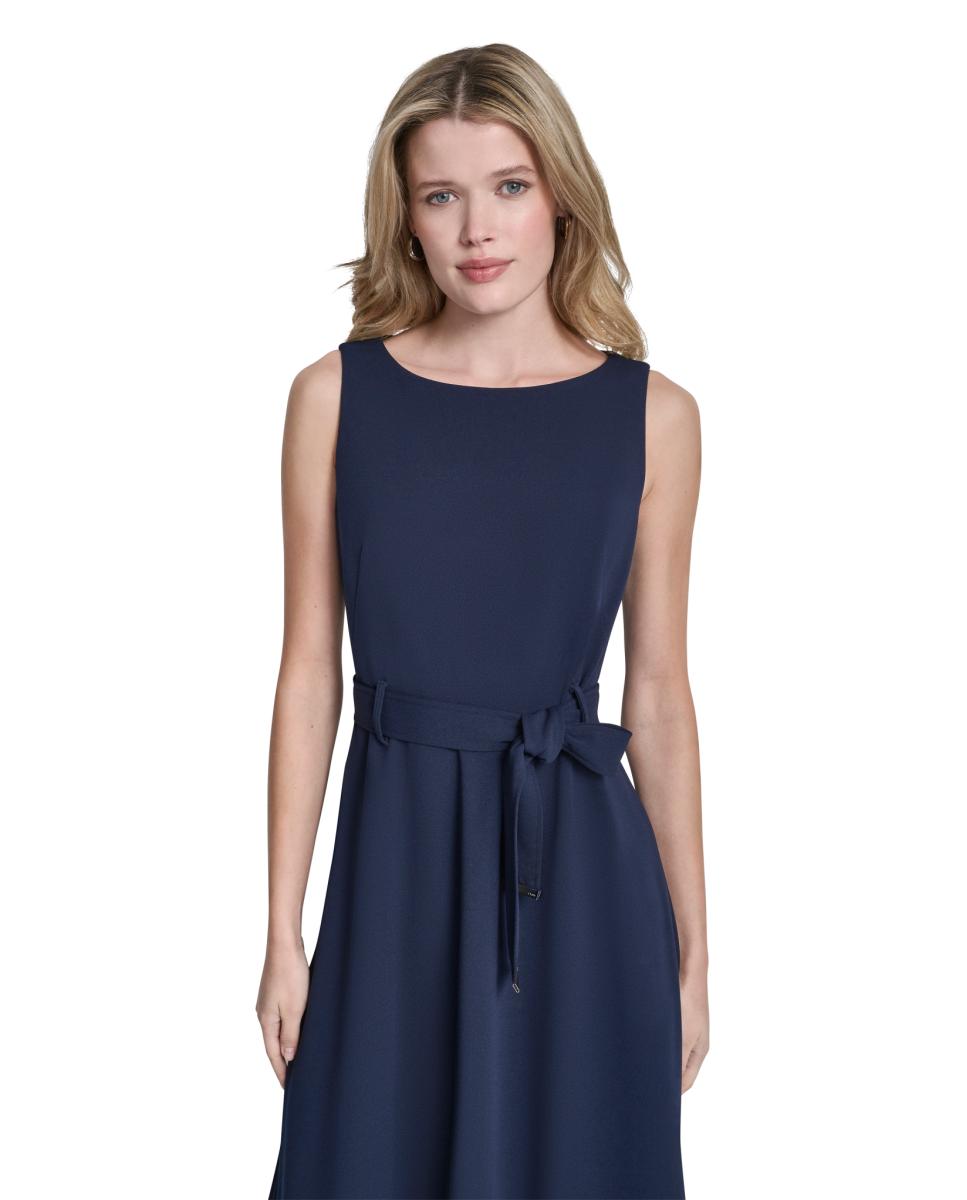 Vestido curto fluido Azul-2
