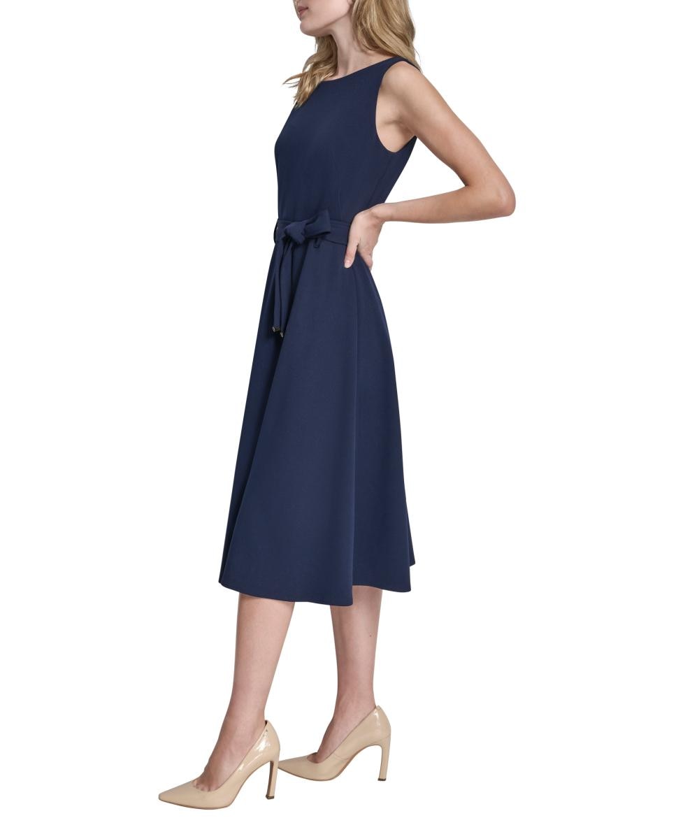 Vestido curto fluido Azul-3