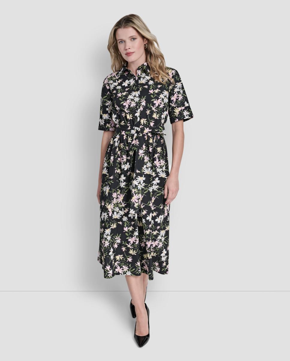 Vestido com estampado floral Multicolor-1