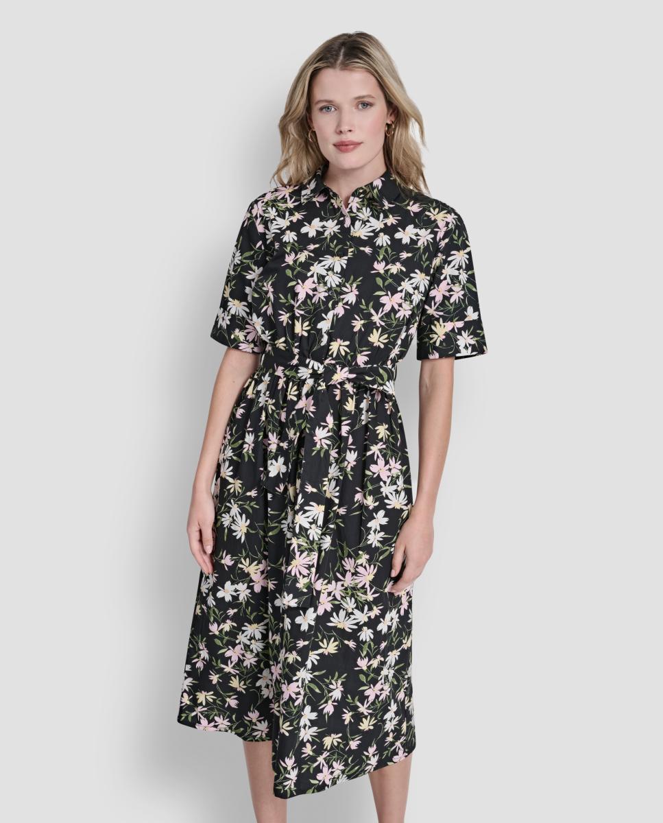 Vestido com estampado floral Multicolor-4