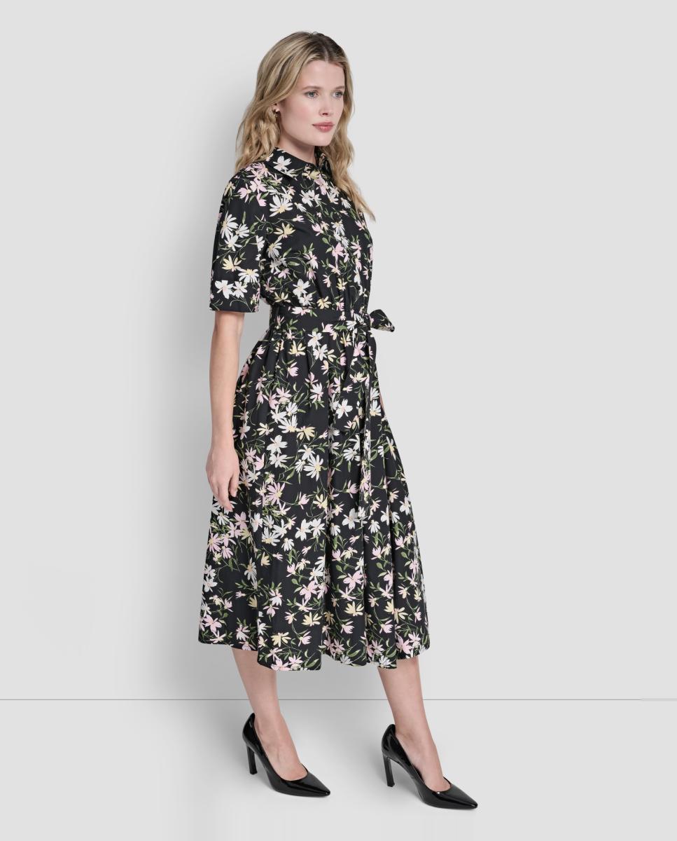 Vestido com estampado floral Multicolor-5
