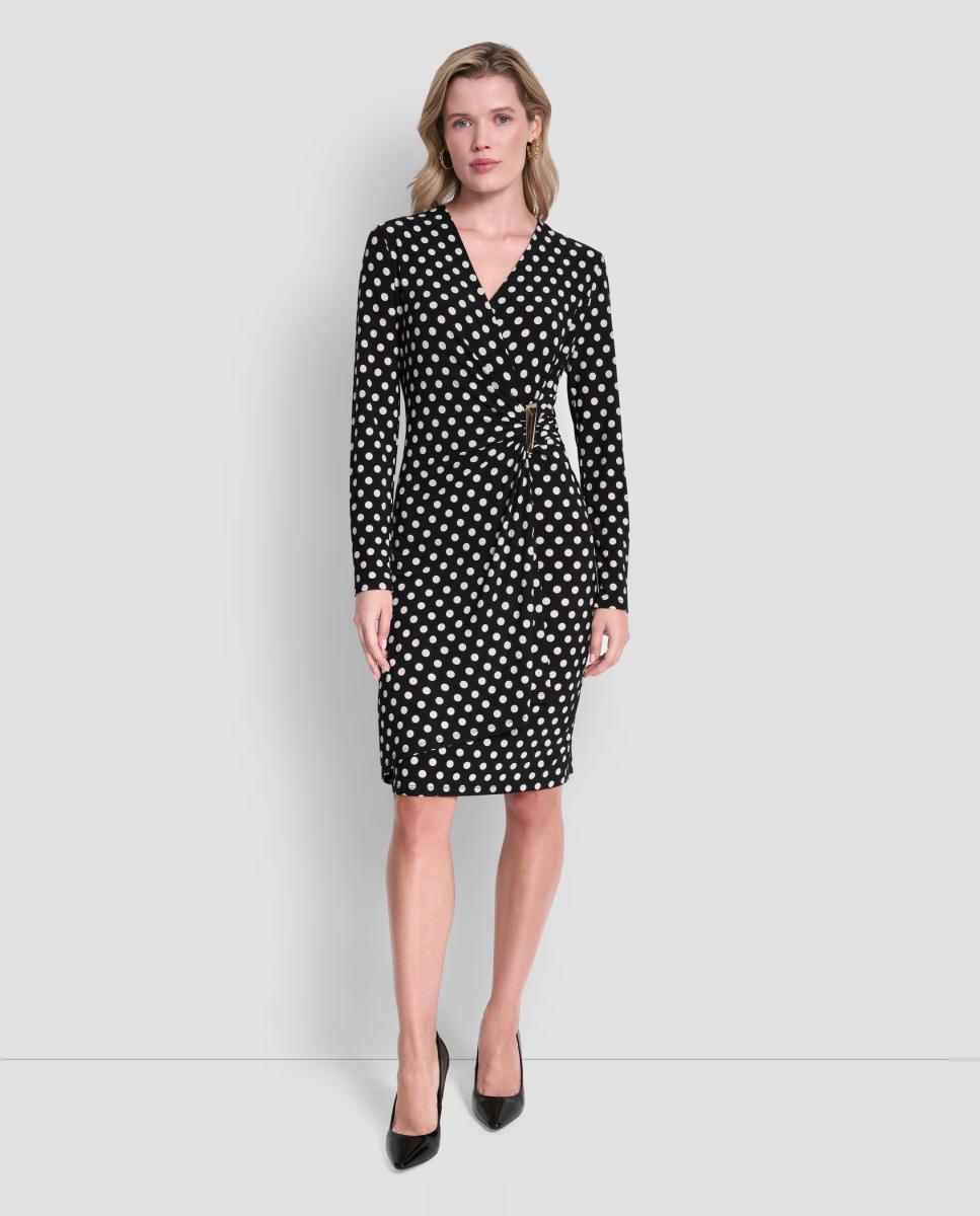 Imagem 0 de Vestido de Manga Comprida às Bolinhas