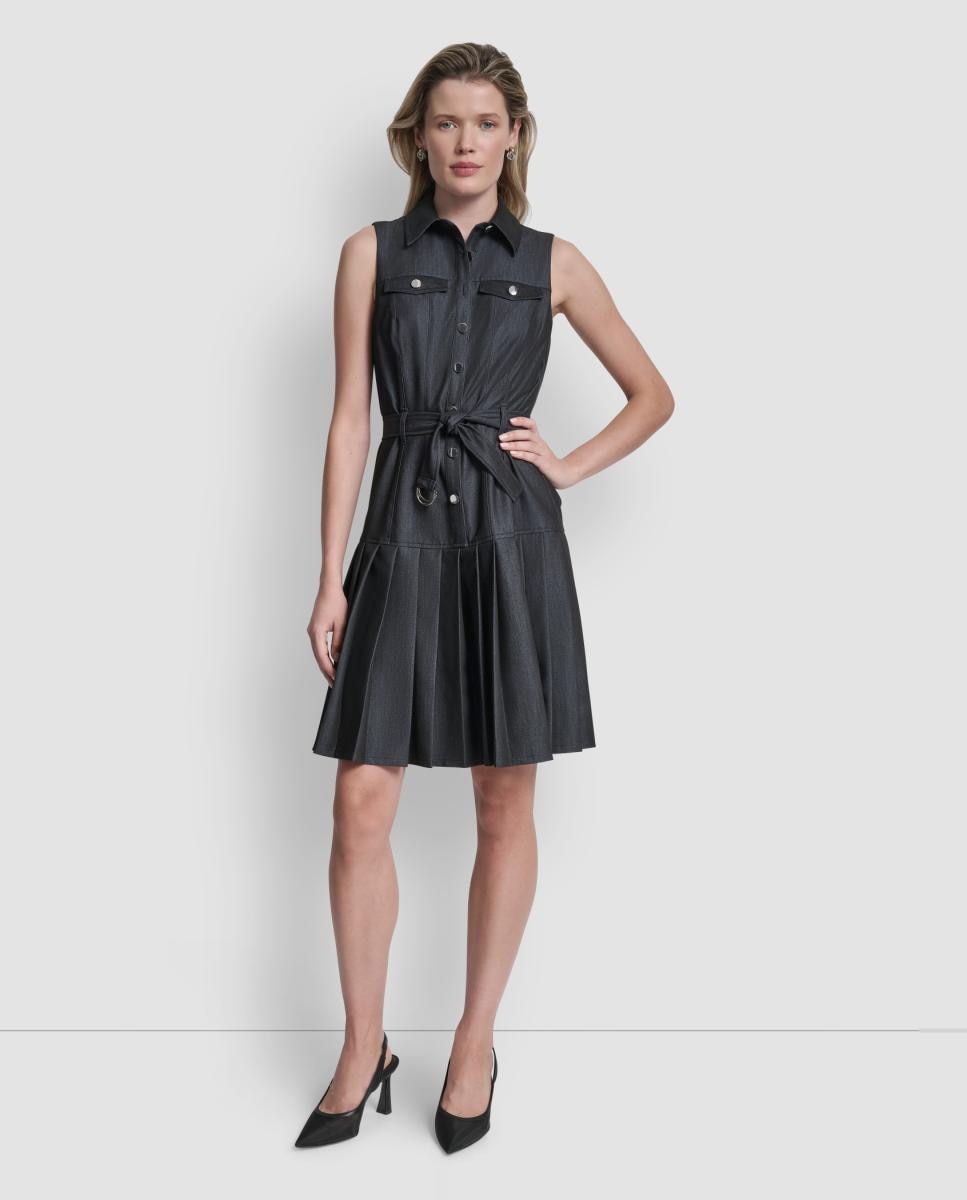 DKNY - Vestido corto con detalle de pinzas.