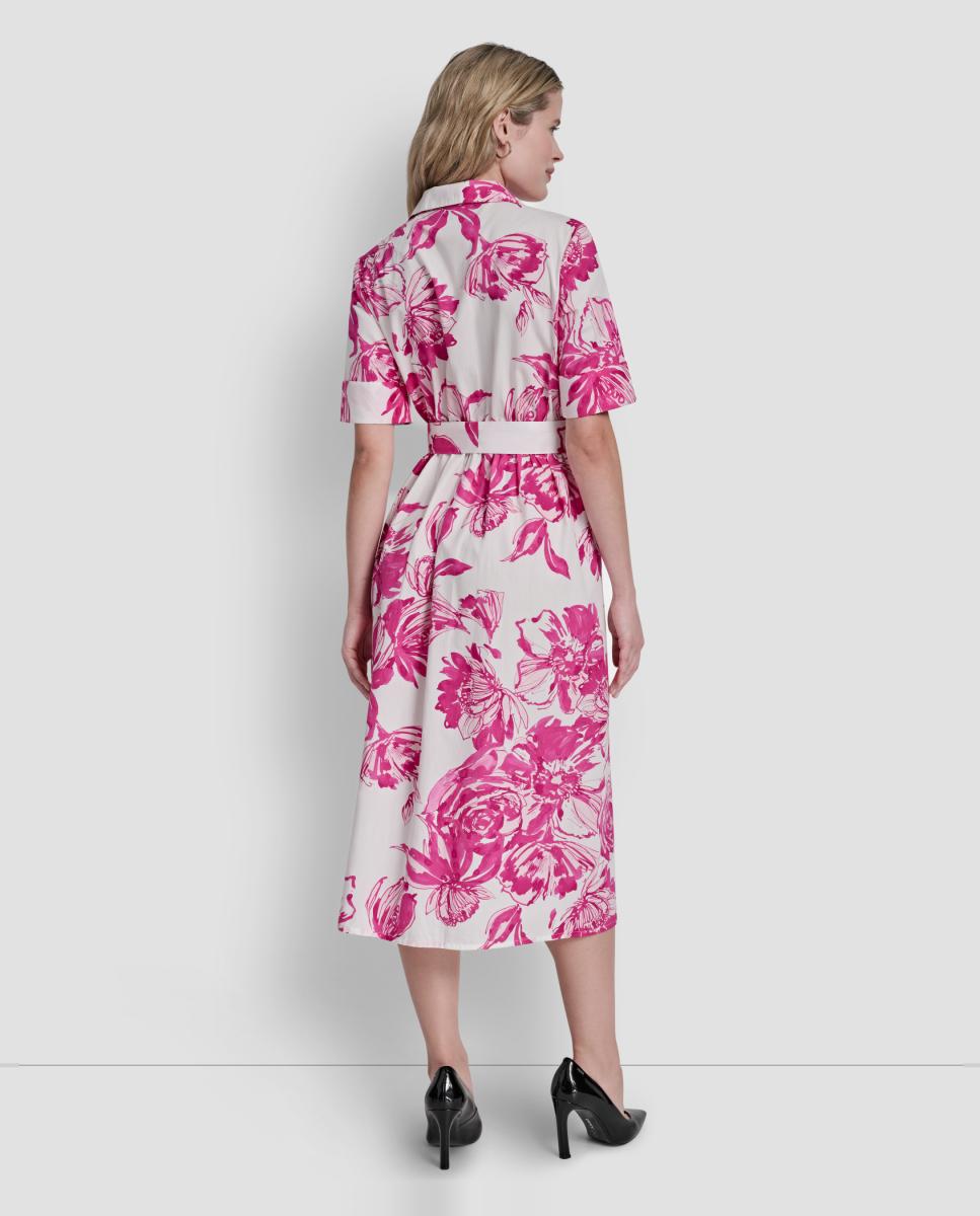 Vestido Camiseiro com Estampado Floral Multicolor-4