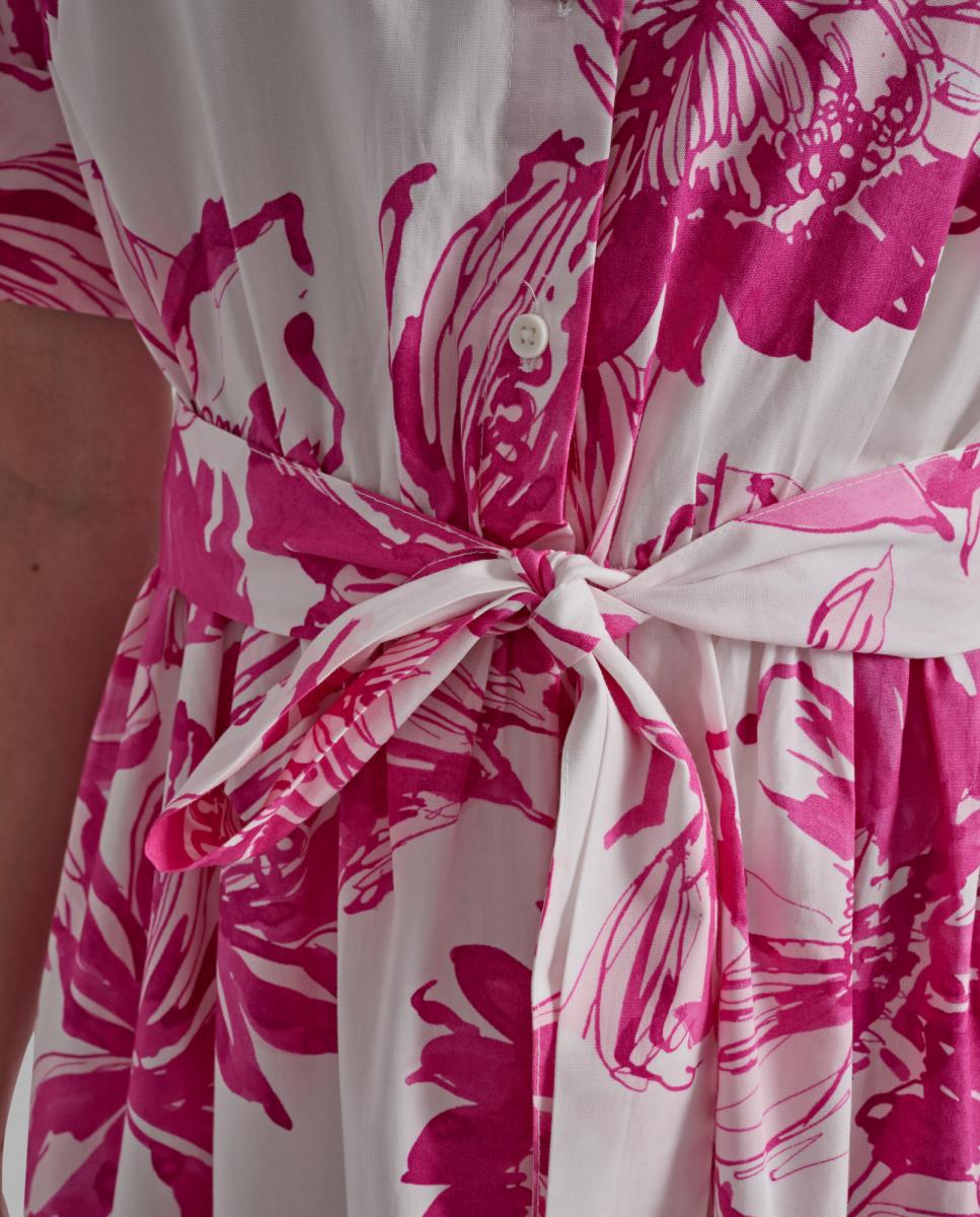 Vestido Camiseiro com Estampado Floral Multicolor-5