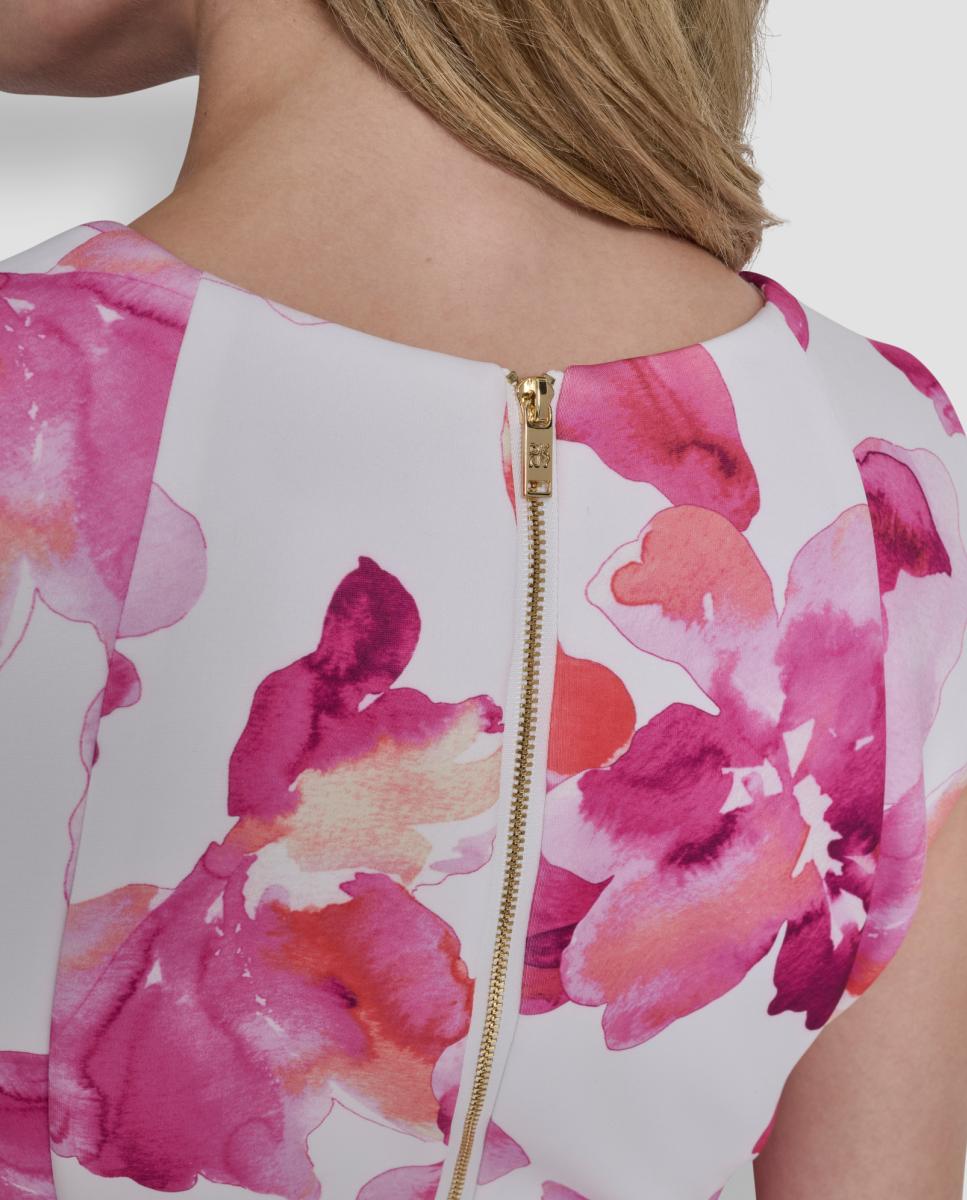 Vestido curto com estampado floral Multicolor-2