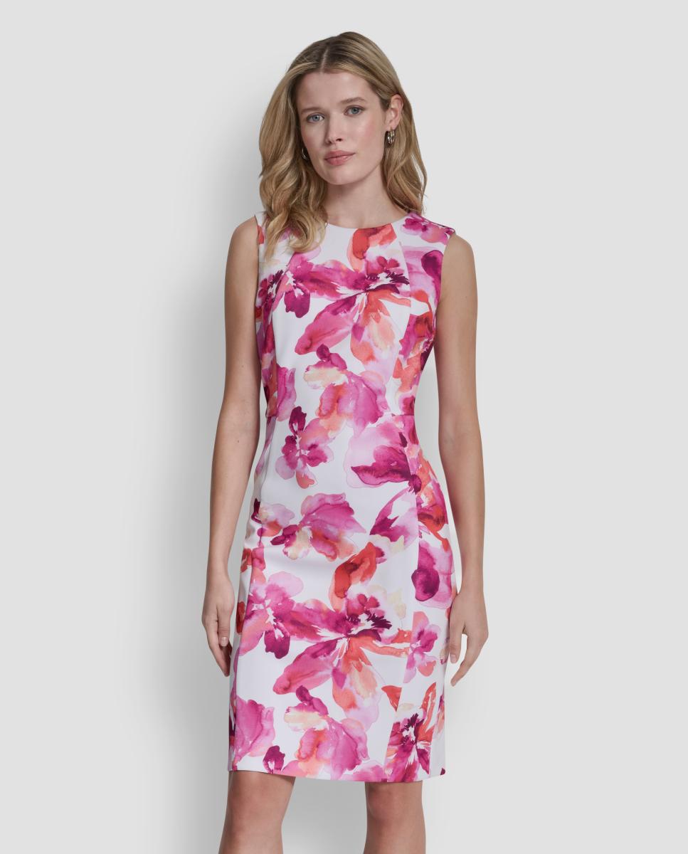 Vestido curto com estampado floral Multicolor-4