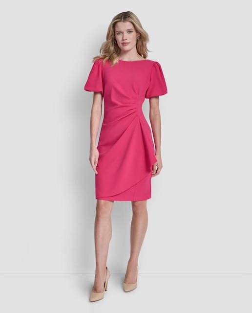 Imagem 0 de Vestido Curto de Mangas em Balão