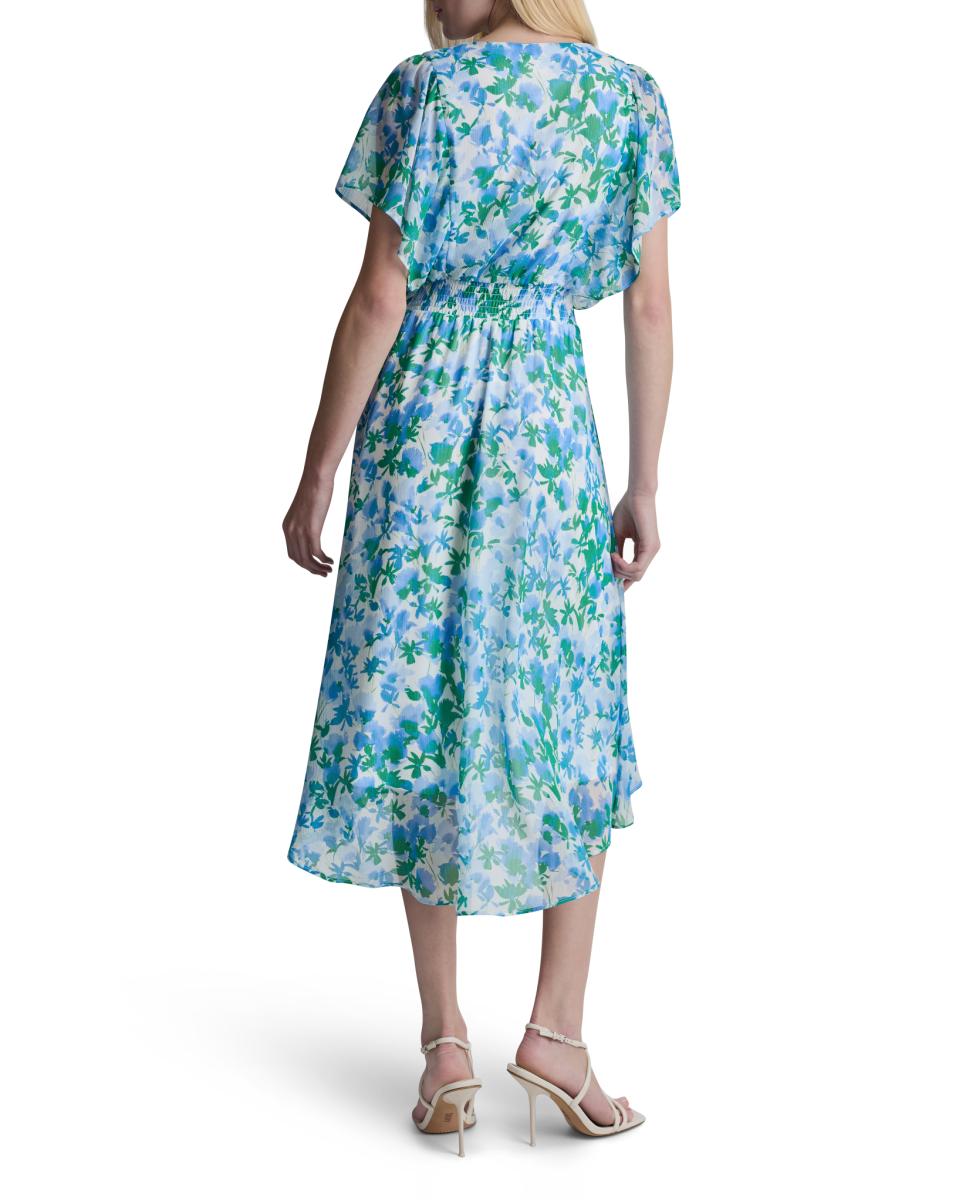 Vestido fluido com estampado floral Multicolor-2