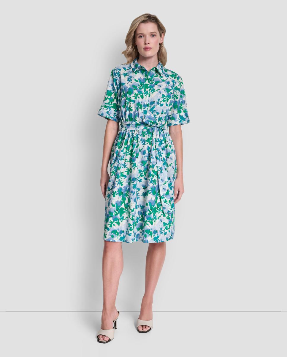 Imagem 0 de Vestido Camiseiro com Estampado Floral