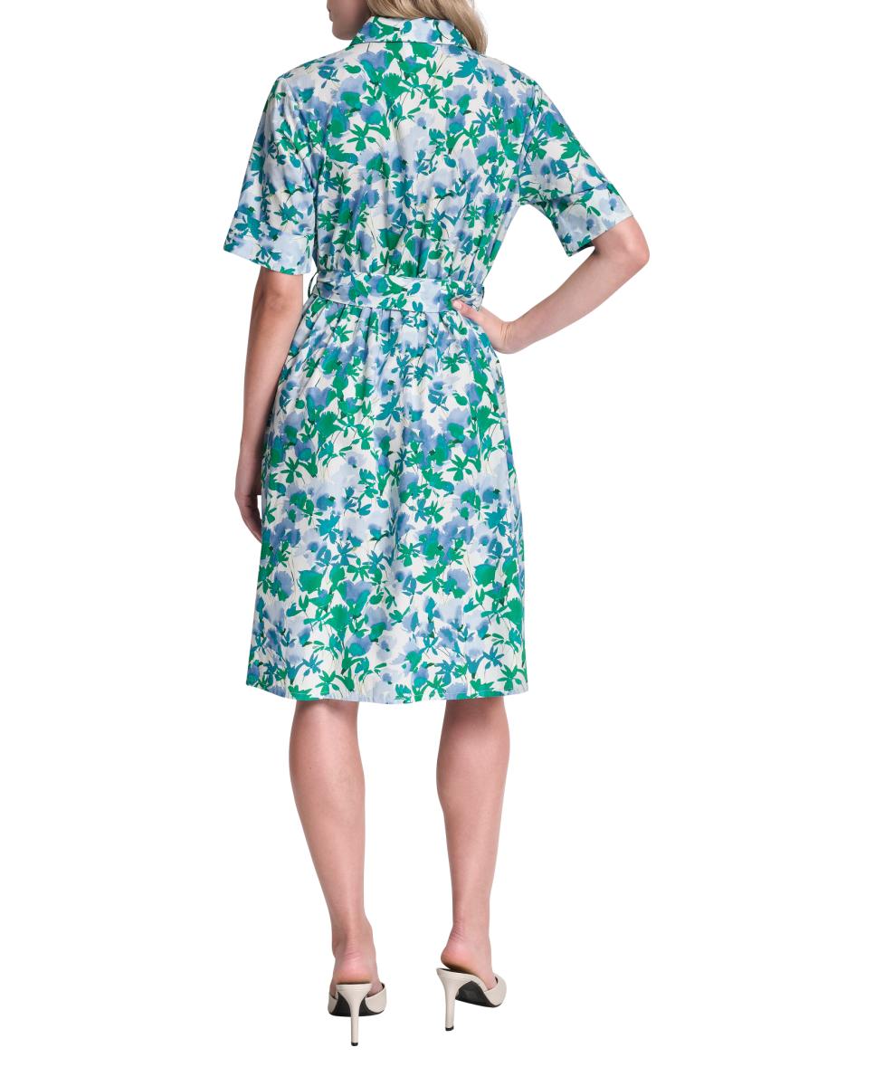 Vestido Camiseiro com Estampado Floral Multicolor-2