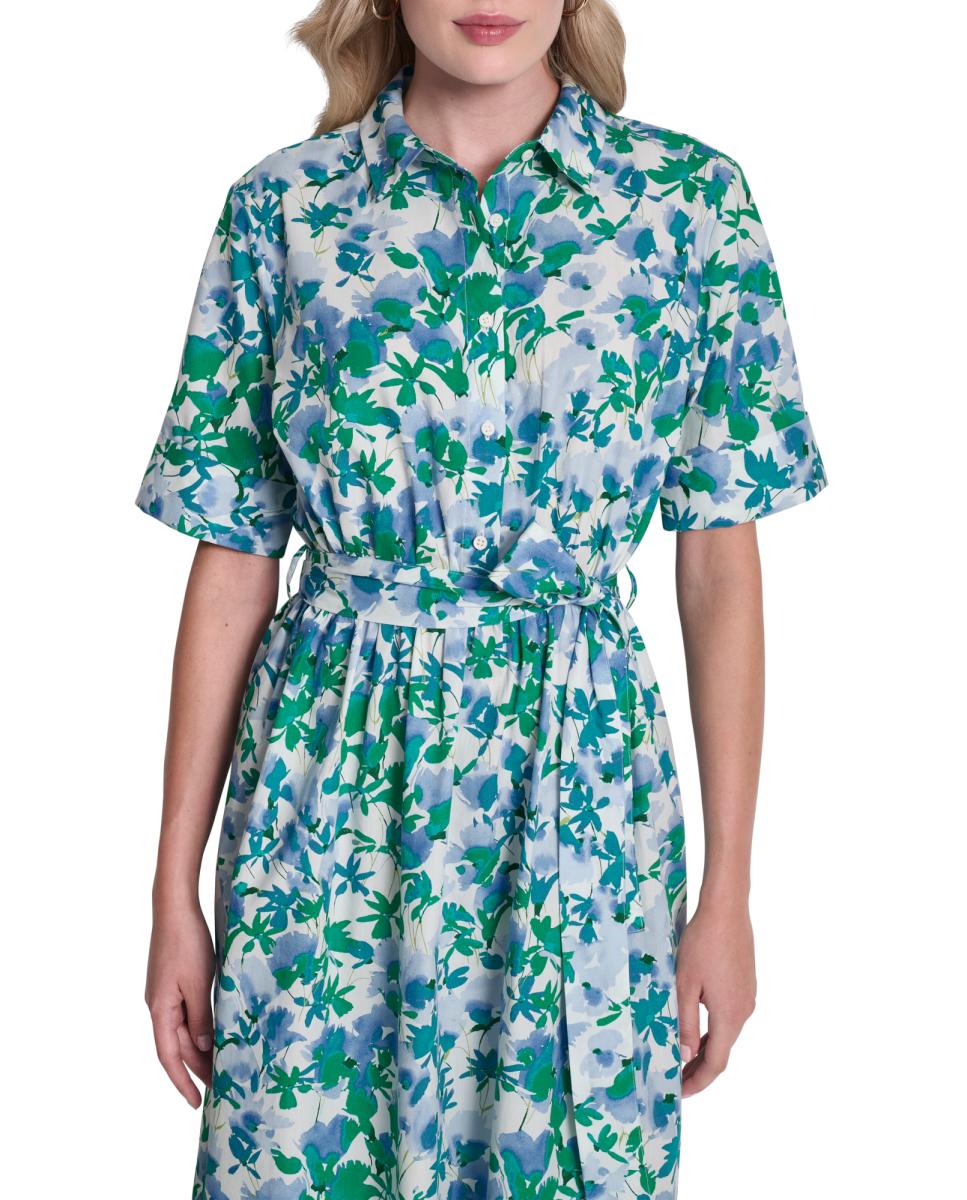 Vestido Camiseiro com Estampado Floral Multicolor-4