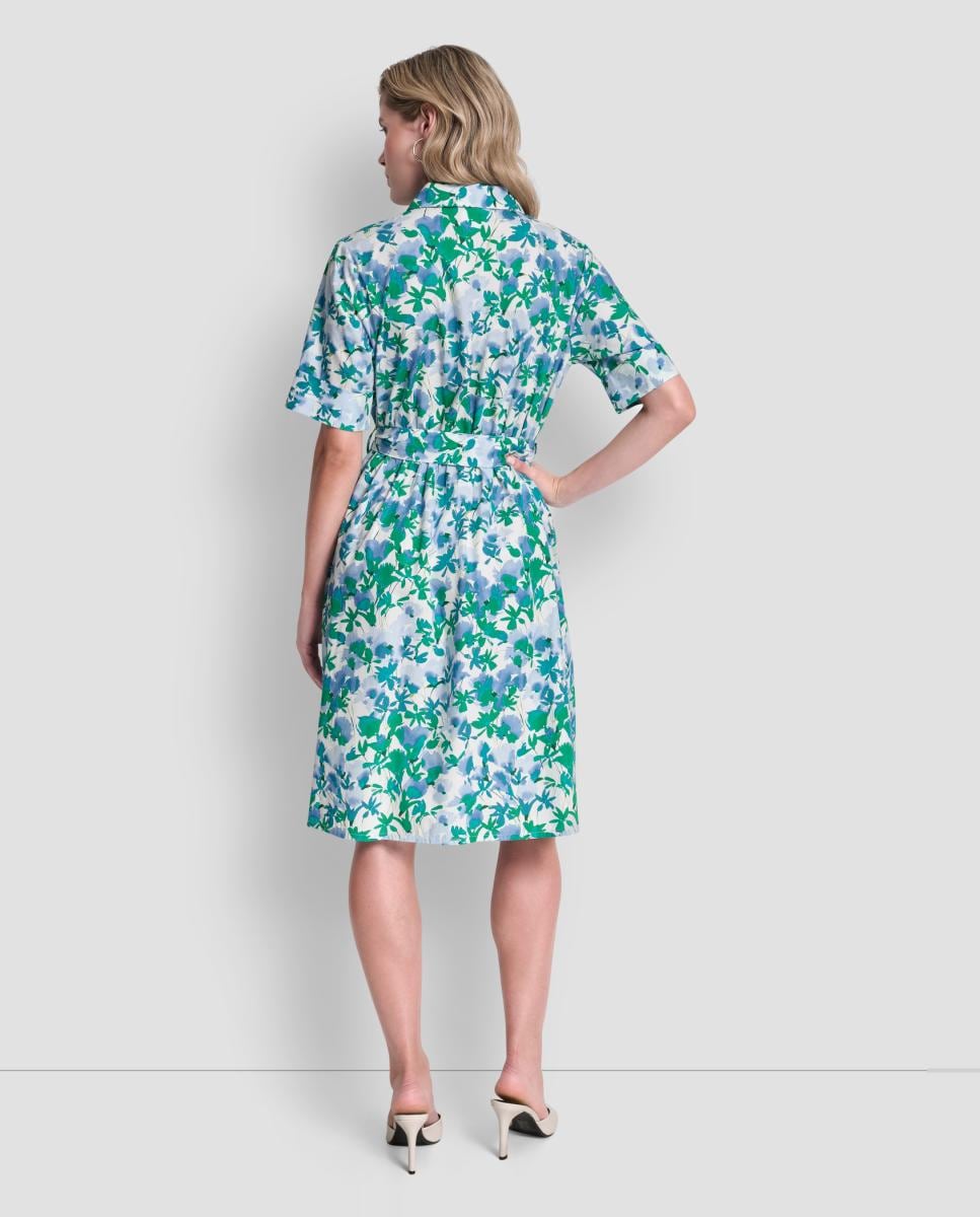 Vestido Camiseiro com Estampado Floral Multicolor-4