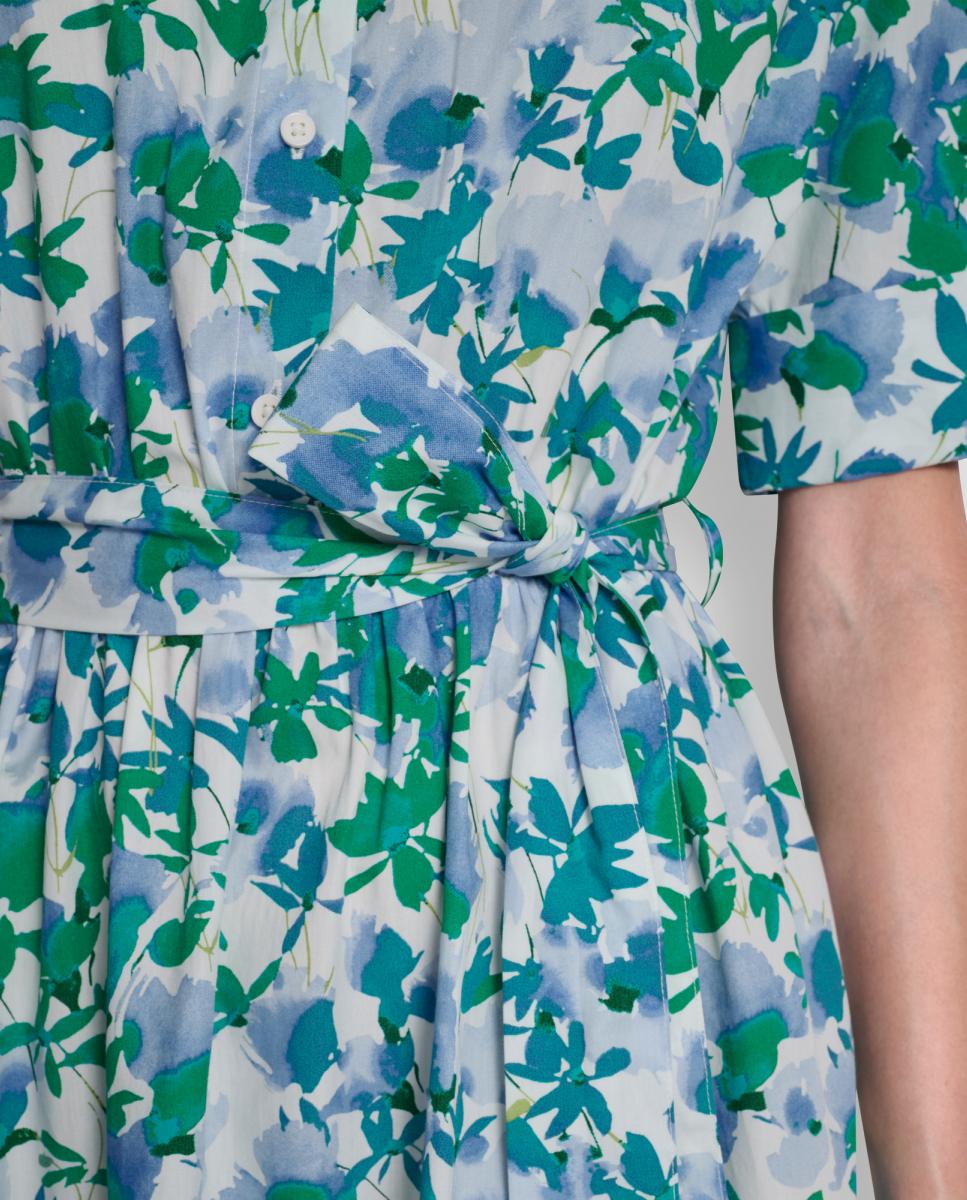 Vestido Camiseiro com Estampado Floral Multicolor-5