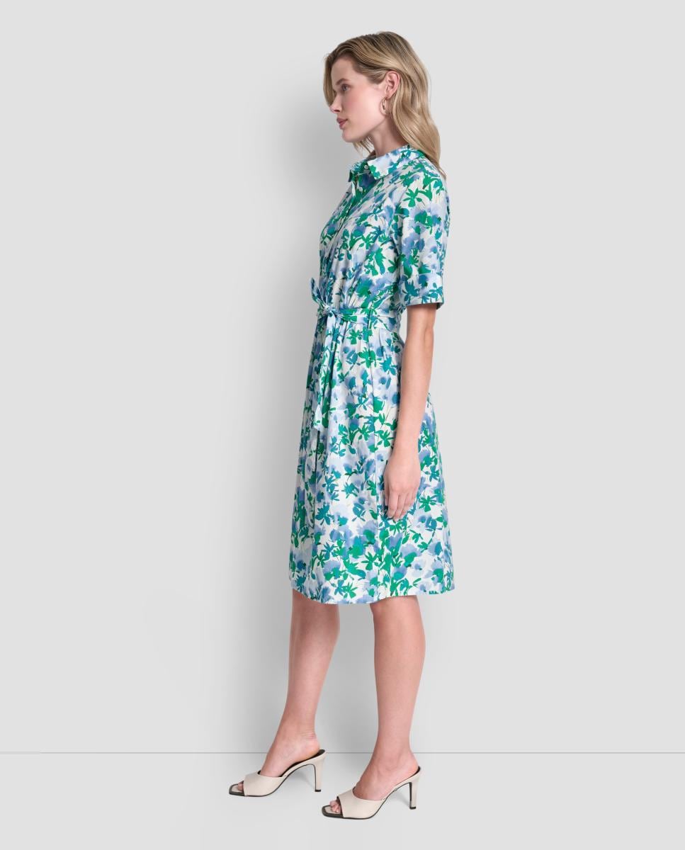 Vestido Camiseiro com Estampado Floral Multicolor-5