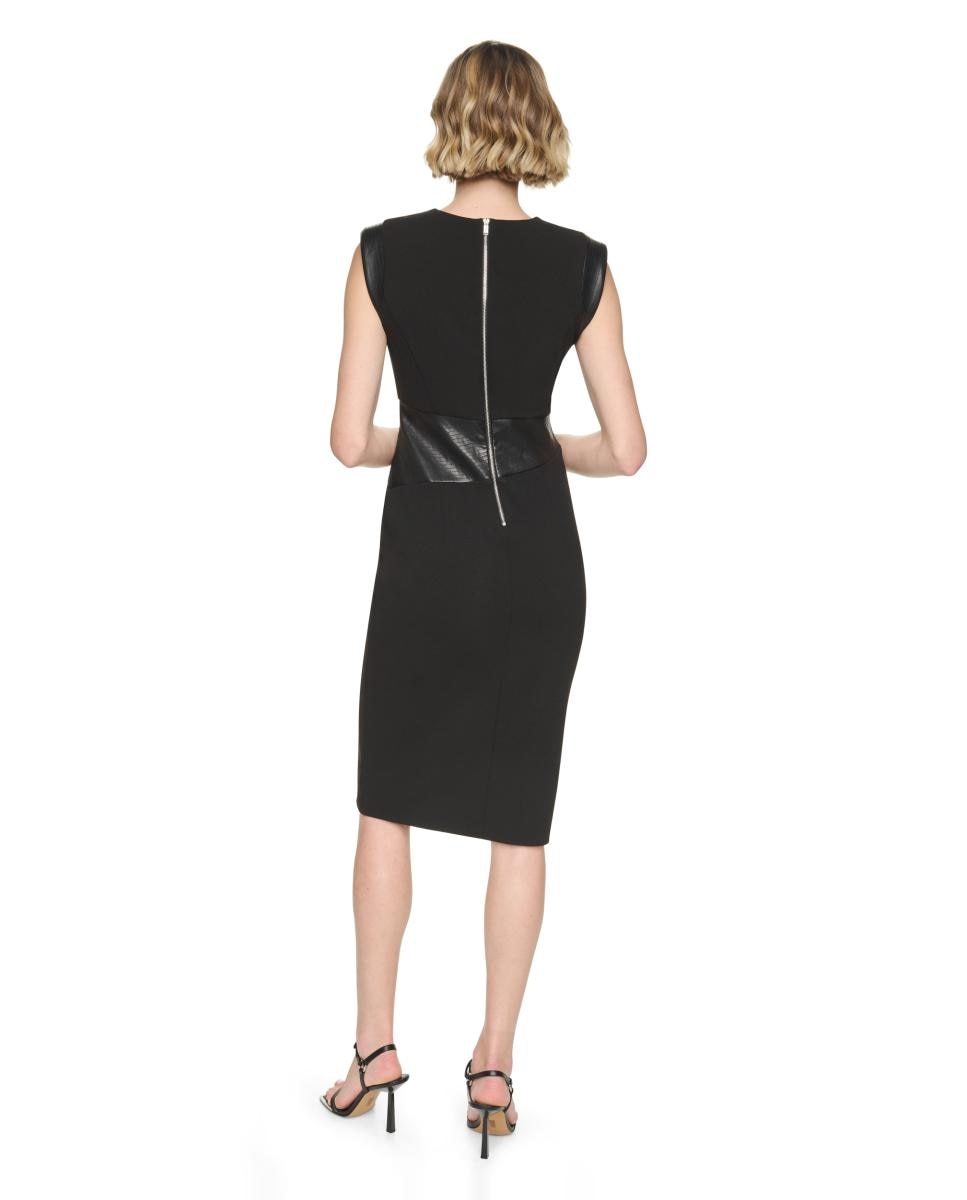 Vestido midi sin mangas - DKNY - Negro Negro-3