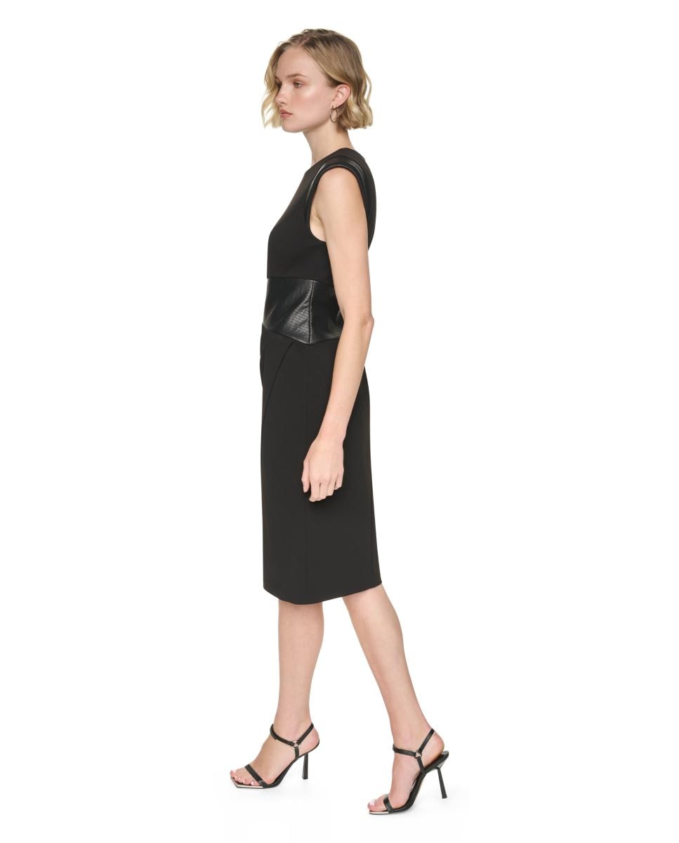 Vestido midi sin mangas - DKNY - Negro Negro-5