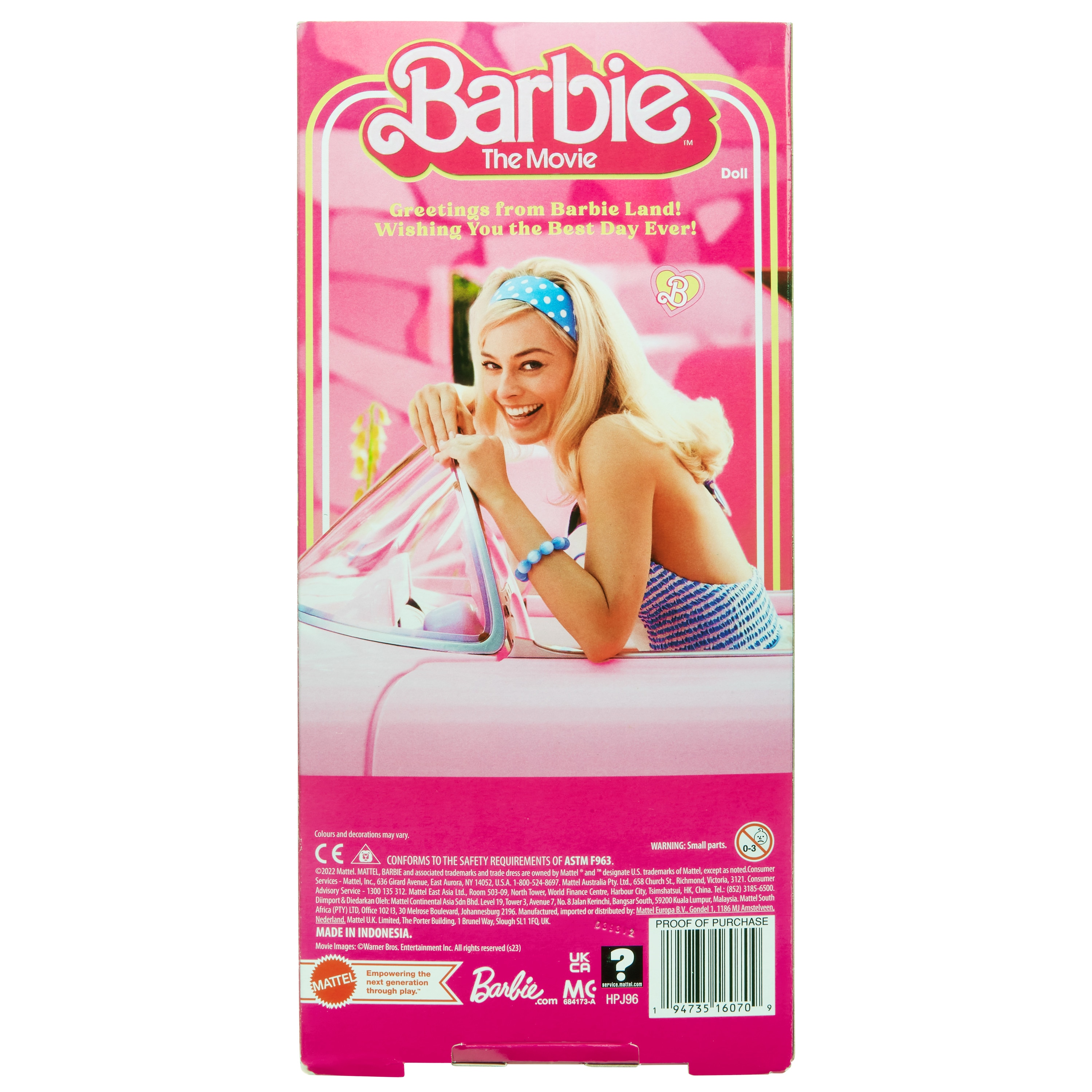 Barbie The Movie Margot Robbie Muñeca Signature coleccionable de la película con vestido vintage 10