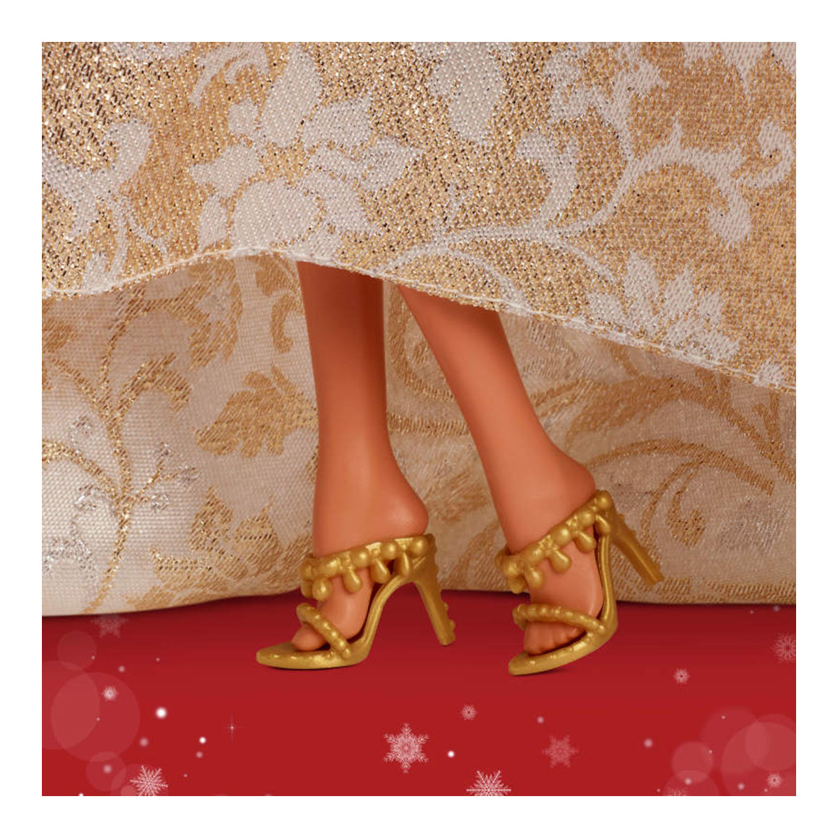 Barbie Signature Felices Fiestas 2025 – Muñeca De Moda Con Vestido Dorado Y Plateado, Pelo Marrón Oscuro, Coleccionable, Con Soporte Y Certificado