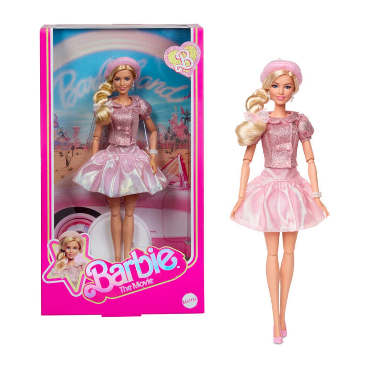 Imagen 0 de MUÑECA BARBIE THE MOVIE MUÑECA BARBIE CON BOINA ROSA