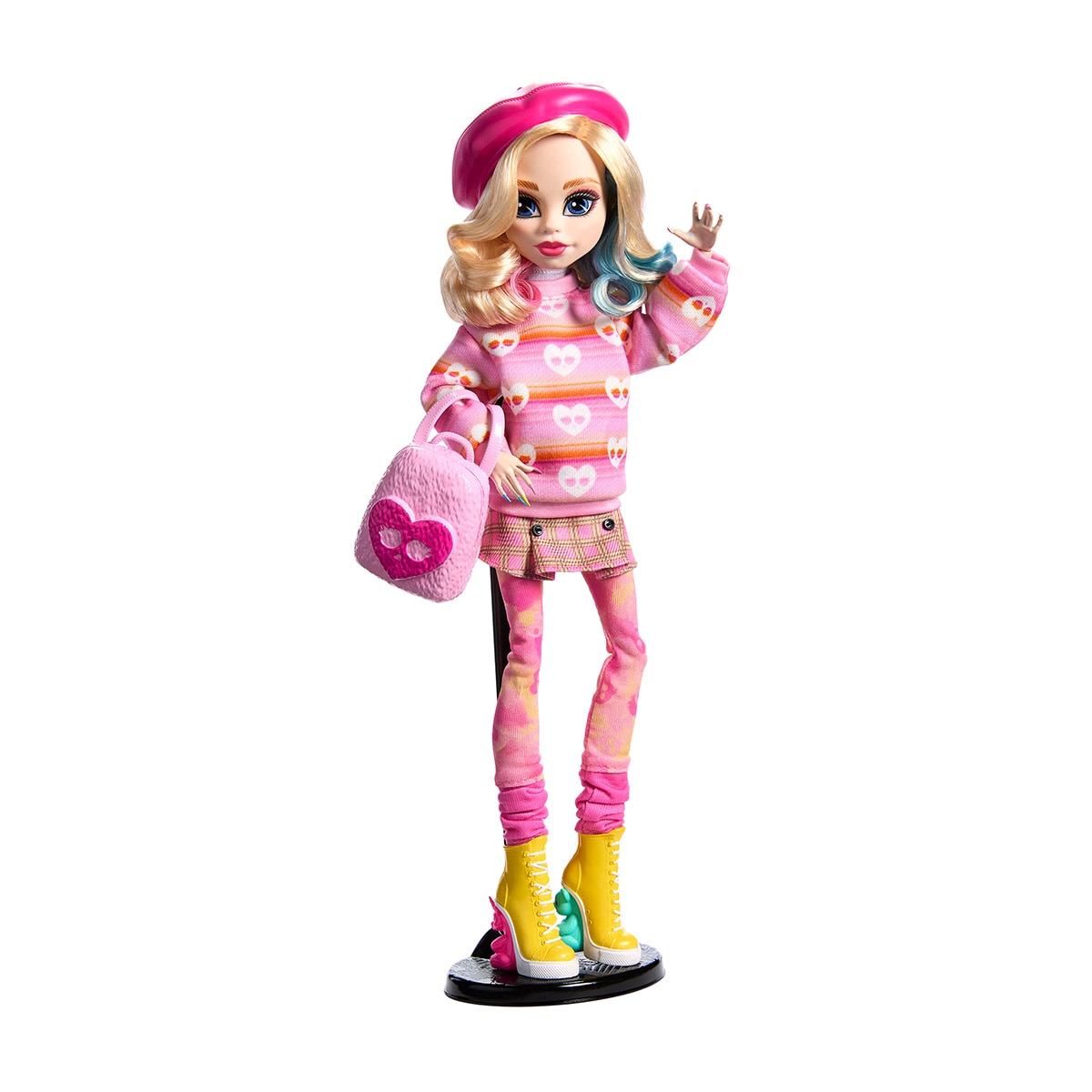 Monster High – Muñeca Enid Sinclair con ropa rosa Miércoles Monster High.