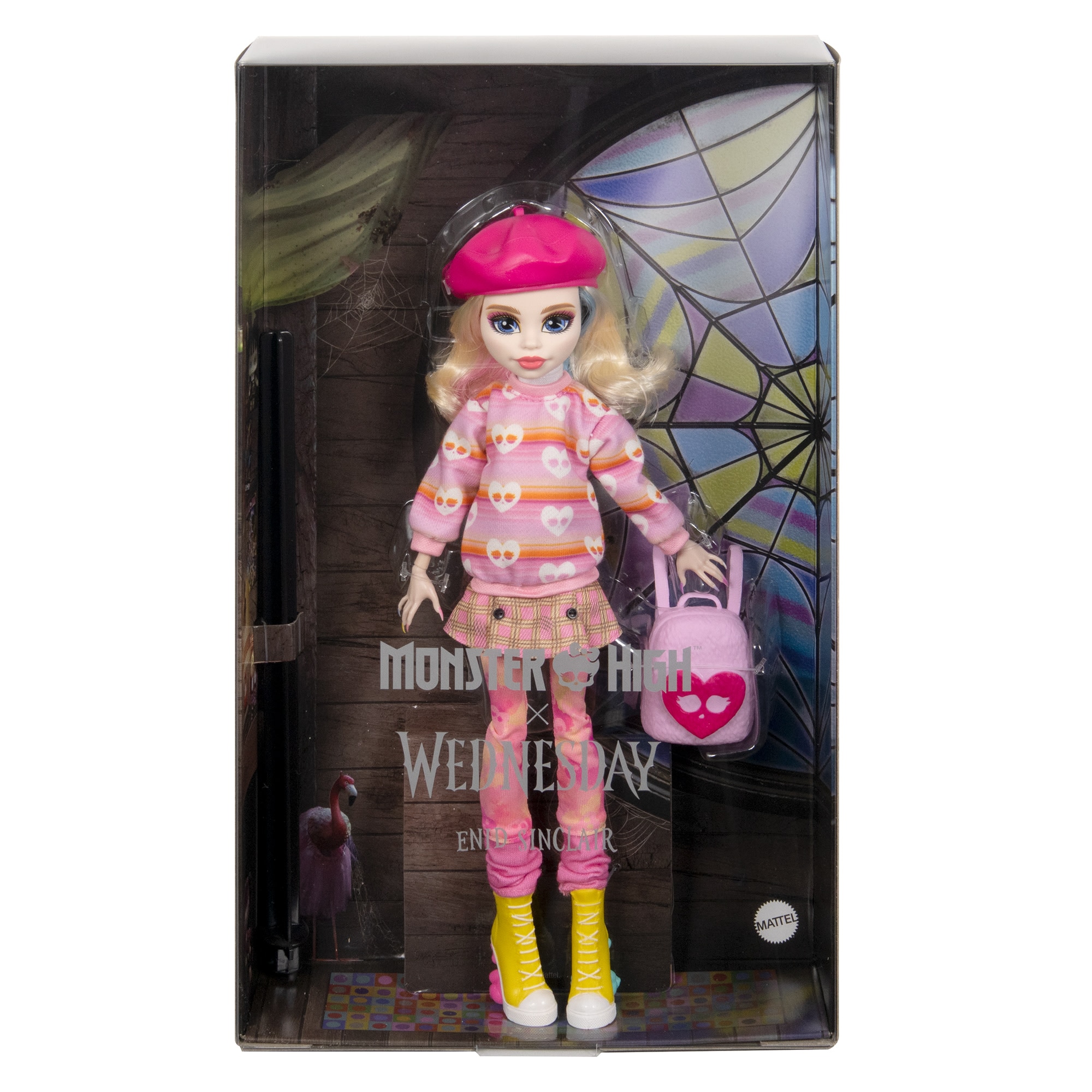 Muñeca Enid Sinclair con ropa rosa Miércoles Monster High 6