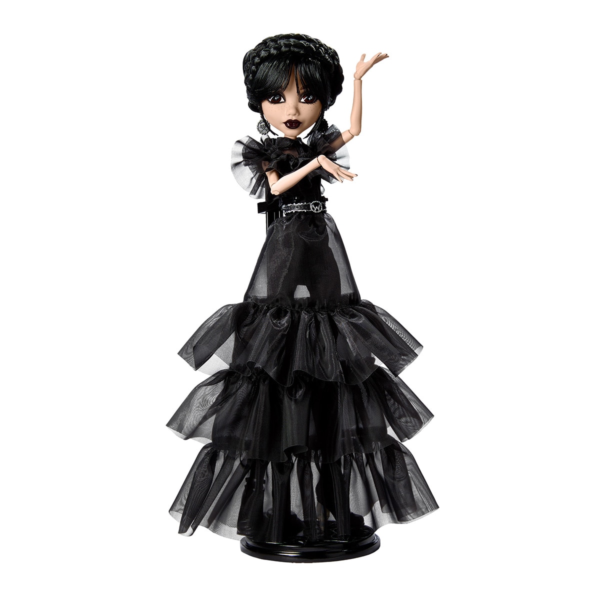 Monster High – Muñeca con vestido gótico negro Miércoles Monster High.