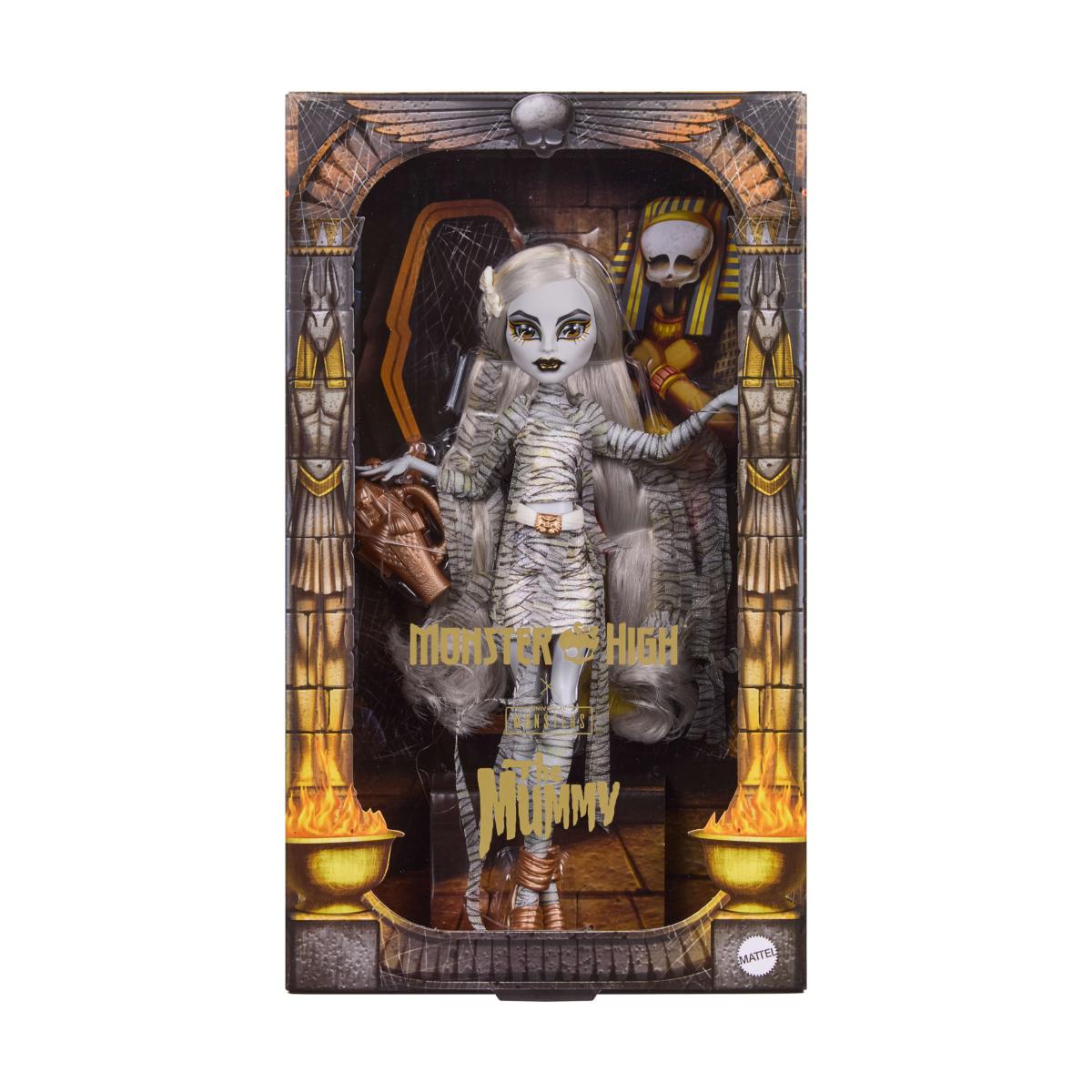 Muñeca Momia de colección con detalles premium y embalaje de exposición para fans de la serie Monster High 6
