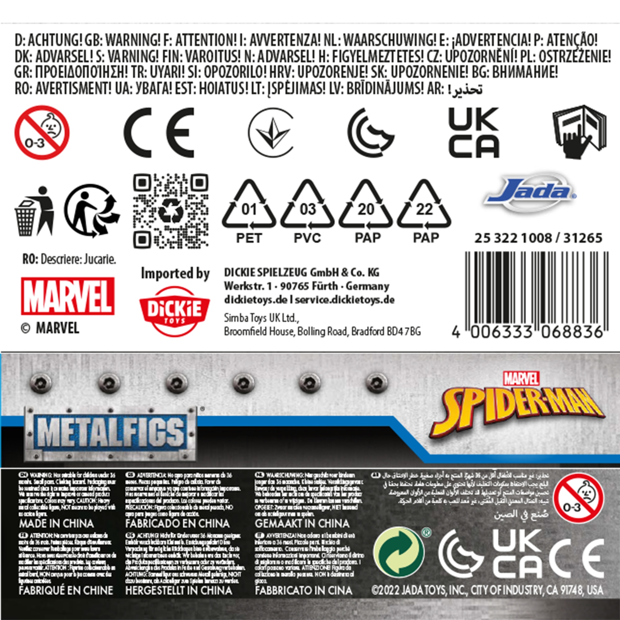 Figura metal 10 cm Venom Marvel Jada 7